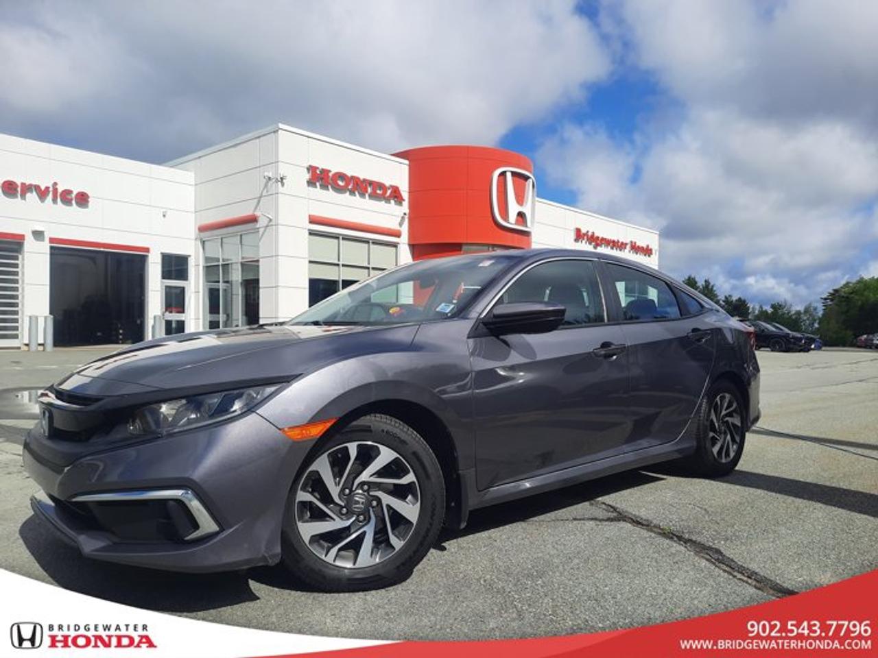Gray 2020 Honda Civic EXFresh MVIShop with confidence knowing this vehicle has been thoroughly inspected and serviced.Every vehicle includes:Current Motor Vehicle Inspection (MVI)Fresh Oil & Filter ChangeProfessional Interior & Exterior DetailComplimentary CARFAX Vehicle History ReportWarranty Upgrade Options AvailableFlexible Financing SolutionsAll Trade-Ins WelcomeWe Want Your Car!Thinking about trading or selling?We want your vehicle and buy all makes and models. Whether youre upgrading, downsizing, or simply looking to sell, well offer a competitive value and make the process quick and easy.Contact us today for a free appraisal!With over 700 customers helped each year, our team is committed to providing a transparent, stress-free buying experience from start to finish.Quality vehicles, competitive financing, and a team thats here to help every step of the way.Your next vehicle is waiting lets find the right one for you today.