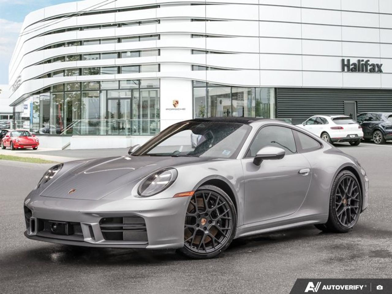 This 2026 Porsche 911 Carrera 4S, now available at Porsche Of Halifax, is finished in GT Silver Metallic with a Leather Interior in Black with Chalk stitching and is equipped with a PDK transmission.*Powertrain and Drivetrain*3.0-litre twin-turbocharged flat-6 engine producing 473 horsepower and 390 lb-ft of torquePDK transmissionPorsche Traction Management (PTM) all-wheel drive*Exterior*GT Silver MetallicElectric slide/tilt sunroof in glassSportDesign front fasciaSportDesign side skirtsPORSCHE logo on rear in High Gloss BlackModel designation on rear in High Gloss Black20/21 RS Spyder WheelsWheels painted in Anthracite GreyHD-Matrix Design LED HeadlightsExclusive Design taillightsSport tailpipes in TitaniumBrake calipers in High Gloss BlackExclusive Design fuel capFront axle lift systemUnder Door Puddle Light Projectors*Interior and Seating*Leather Interior in Black with Chalk stitchingPower Sport Seats (14-way) with Memory PackageVentilated Seats (Front)Heated GT Sport Steering Wheel in LeatherSeat belts in Silver GreyPorsche Crest on Headrests (Front)Interior trim inlays in Brushed Aluminum with trim in Light SilverRear seatsIonizerStorage net in passenger footwell*Technology and Driver Assistance*BOSE® Surround Sound SystemSurround View with Active Parking SupportLane Change Assist (LCA)Adaptive Cruise Control (ACC)Sport Chrono PackagePower Steering PlusPreparation for Porsche Dashcam (Front and Rear)Smoking PackageThis 911 Carrera 4S is configured with a twin-turbocharged all-wheel-drive powertrain, advanced chassis systems, and a combination of comfort, technology, and driver assistance features suitable for everyday driving.Visit www.porscheofhalifax.com or call (902)453-8800 to speak with a Porsche Sales Executive.