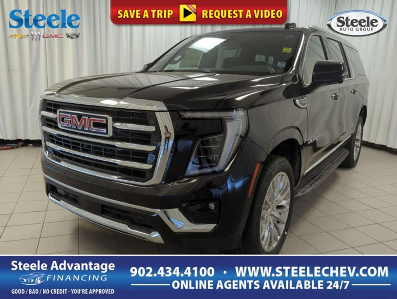 The 2026 GMC Yukon XL Elevation delivers full-size SUV capability with the extra length families and travellers appreciate. Finished in Black with a Black interior, this four-door model offers a bold, clean look. At Steele Chevrolet Buick GMC in Dartmouth, this Yukon XL Elevation brings strong V8 power and confident four-wheel drive.Built for drivers who need space, strength, and everyday comfort, the 2026 GMC Yukon XL Elevation is ready for busy family life, weekend escapes, and long highway trips. Its automatic transmission helps make every drive smooth, while the 5.3-litre gas V8 gives this SUV the muscle expected from a large GMC utility vehicle.FEATURES OF THE Yukon XL ElevationExtra-long body adds useful cargo roomBlack exterior gives bold road presenceFour-wheel drive supports year-round confidence5.3-litre V8 delivers proven powerADVANCED SAFETY FEATURESLarge SUV design supports confident visibilityFour-wheel drive adds traction in weatherStrong body structure aids occupant securityAutomatic transmission supports smooth driver controlPERFORMANCE AND EFFICIENCY5.3-litre gas V8 delivers dependable strengthAutomatic transmission provides smooth shifting responseFour-wheel drive helps manage rough conditionsFull-size SUV built for steady travelCOMFORT AND CONVENIENCEFour-door layout improves daily passenger accessExtended wheelbase adds room for tripsSpacious cabin suits family travel needsBlack interior gives a clean feelTECHNOLOGY AND CONNECTIVITYClear driver-focused layout supports easy operationAutomatic transmission simplifies daily driving tasksModern GMC design feels intuitive insideFull-size cabin supports passenger convenienceCARGO SPACEYukon XL body gives added load roomLong cabin supports bulky gear transportGreat choice for family road tripsIdeal for luggage and larger itemsWHAT OTHER OWNERS LIKEStrong V8 power for easy cruisingExtra cargo room behind rear seatsConfident four-wheel drive in winterComfortable size for family travelThe 2026 GMC Yukon XL Elevation stands out for buyers who need serious room without giving up confidence and refinement. The longer Yukon XL shape is a major advantage when carrying passengers, sports gear, luggage, or shopping for a full household. That added length makes a real difference in day-to-day use.Power comes from a 5.3-litre gas V8 engine, a well-known choice for steady performance and strong response. Whether merging onto the highway, moving through city traffic, or heading out of Dartmouth for a weekend away, the 2026 GMC Yukon XL Elevation is built to feel composed and capable in a wide range of conditions.Its four-wheel drive system adds welcome assurance for Canadian driving. Rain, snow, slush, and changing road surfaces are part of life in Nova Scotia, and this setup helps the Yukon XL Elevation stay ready for the seasons. For drivers who want confidence all year, this drivetrain is a practical and valuable feature.The Black exterior gives this SUV a sleek and commanding look that suits its full-size proportions. Inside, the Black interior creates a smart and versatile cabin atmosphere. This simple colour combination is easy to keep looking sharp and gives the vehicle a polished appearance from every angle.For growing families, active households, or drivers who simply want more room, the 2026 GMC Yukon XL Elevation offers the kind of size and flexibility that is hard to replace. It is well suited for daily errands, school runs, cottage trips, and longer drives where passenger comfort and cargo space both matter.At Steele Chevrolet Buick GMC in Dartmouth, this 2026 GMC Yukon XL Elevation is a smart choice for anyone shopping for a large SUV with V8 strength, automatic convenience, four-wheel drive confidence, and the extra space that only the Yukon XL can provide.This 2026 GMC Yukon XL Elevations VIN is: 1GKS2GKD4TR339585.