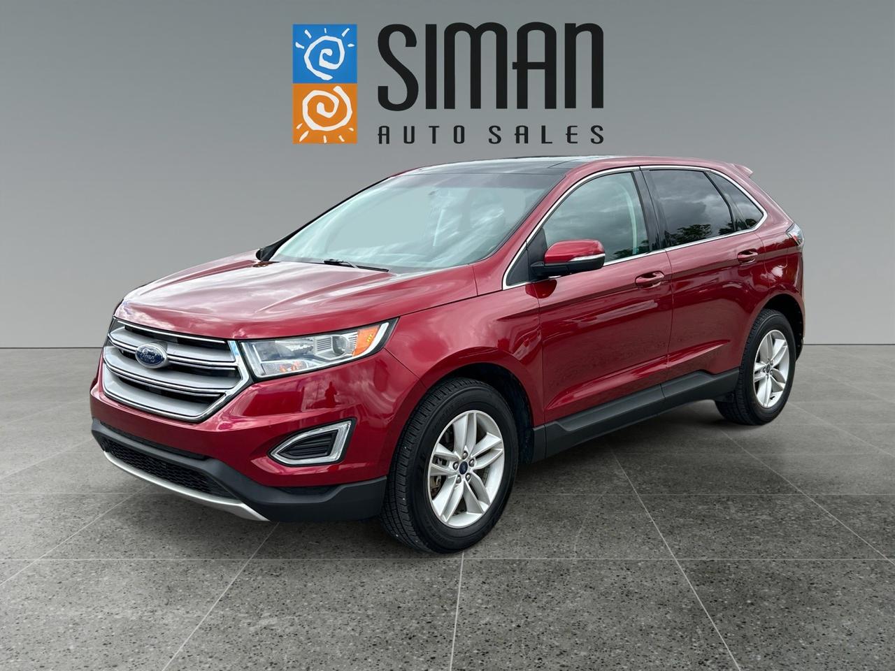 2018 Ford Edge SEL AWD  Fully Loaded with 201A Equipment Group!

This well-equipped 2018 Ford Edge SEL AWD offers comfort, capability, and confidence in every season. Powered by the fuel-efficient 2.0L EcoBoost engine and equipped with All-Wheel Drive, this Edge is ready for Saskatchewan roads year-round.

Loaded with premium features including leather seating, panoramic Vista roof, navigation, remote start, heated front seats, heated steering wheel, Cold Weather Package, power liftgate, Bluetooth connectivity, backup camera, and much more.

This Saskatchewan vehicle comes with excellent service records and has been well cared for throughout its life. A presale inspection has been completed, giving you added confidence in your purchase. Fresh full synthetic oil service including new cabin and engine air filters.

At Siman Auto Sales, easy financing is available on-site through 16 banks and lenders. We offer top value for your tradewe want your trade! Aftermarket warranties are available to fit every need and budget.

Siman Auto Sales  Large enough to make a difference, small enough to care. Proudly serving Saskatchewan for over 28 years. Check out our reviews and see why customers continue to choose Siman Auto Sales for quality vehicles and exceptional service.