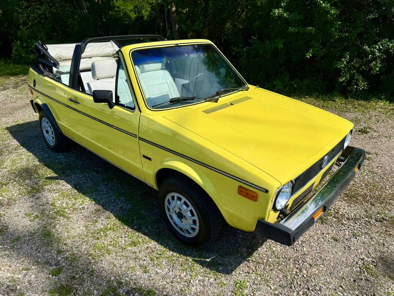 <p>Previously by a senior who enjoy your memories of the past in this car! In 2006 is was Body Off restored, engine completely redone with 7,500 since the rebuild.&nbsp;</p><p>1981 Volkswagen Rabbit Convertible Karmann EditionRare German-Built Classic &ndash; Early Production Karmann Heritage!S tep back into the golden era of European motoring with this iconic 1981 Volkswagen Rabbit Convertible. While standard Rabbit hatchbacks of this era were built domestically, this premium drop-top is a true German import, hand-finished by the legendary artisans at Karmann Coachworks in Osnabr&uuml;ck, Germany (Factory K Code). This particular vehicle is a highly desirable early-run production model, rolling off the assembly line as unit number 3,131 for the 1981 model year.&nbsp;</p><p>Why This Karmann Rabbit Stands Out:&nbsp;<br>- Bespoke German Engineering: Built from the ground up by Karmann with a reinforced chassis for superior rigidity&mdash;not just a hatchback with the roof chopped off.The Iconic -&nbsp; - - Basket Handle: Features the legendary transverse roll bar that gives this classic its unforgettable Picnic Basket silhouette.<br>- Luxury Three-Layer Top: Outfitted with a heavily insulated multi-layer soft top and a premium real glass rear window with an integrated electric defroster.<br>- Peppy 1.7L Fuel-Injected Engine: Powered by VW&rsquo;s reliable overhead-cam inline-4, delivering that classic, lightweight European driving dynamic.</p><p>Whether you are looking for a nostalgic weekend cruiser, a standout addition to a classic European car collection, or a crowd-pleaser for the local cars and coffee, this Karmann-built Rabbit delivers pure 1980s charm.</p><p>At Callan Motors, all our vehicles come certified in Ontario unless otherwise noted. Every car receives a full mechanical inspection so you can drive with confidence. Plus, we stand behind our work with a 30-Day / 1,000-KM in-house warranty on repairs completed for certification or while in our inventory. We&rsquo;ve proudly served Perth and the surrounding area for over 32 years, offering reliable vehicles at fair prices. We keep our prices competitive&mdash;often below market&mdash;and update them regularly so you know you&rsquo;re getting solid value. Our team is available 7 days a week to answer any questions online or in person Monday through Saturday.</p><p>* Additional costs may include: HST, Documentation Fee ($299), Licensing ($125), Carfax ($50) and/or OMVIC Fee ($22).Each deal is different, any additional fee(s) or bank financing fee(s) will be explained during your visit to the dealership.</p>