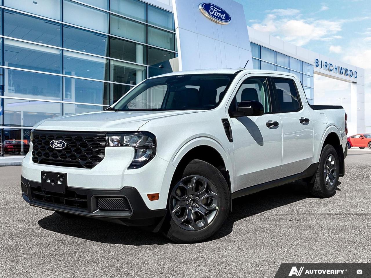 The 2026 Ford Maverick XLT in Oxford White is the compact hybrid truck that delivers genuine everyday versatility without compromise. With the 301A Luxury Package, a 2.5L hybrid powertrain, AWD capability, and just 11 km on the odometer, this is a rare opportunity to own a fully equipped, fuel-efficient truck thats ready for work, weekend adventures, and everything in between.

- 2.5L Hybrid Engine with AWD  class-leading fuel efficiency at 5.9L/100km city and 7.0L/100km highway
- 301A Luxury Package  upgrades this XLT beyond the standard trim with premium features throughout
- Voice Activated Automatic Air Conditioning  hands-free climate comfort for daily driving
- Ford Connect 5G Mobile Hotspot  stay connected on the go with built-in internet access
- Lane-Keeping System  includes lane-keeping alert, lane-keeping assist, driver alert, and road edge detection
- Driver Monitoring-Alert  an added layer of safety for long hauls or busy commutes
- Autolamp LED Low/High Beam Headlamps with Auto High Beams  sharp, modern lighting for any condition
- Regenerative 4-Wheel Disc Brakes with Hill Hold Control  engineered efficiency that also improves braking performance

Ready to make it yours? Reserve this Maverick online, start your purchase through our website, or contact us at Birchwood Ford with any questions. Youre also welcome to book a test drive appointment and experience it for yourself. Visit us at birchwoodford.ca or reach out to our team today  were here to make the process straightforward and stress-free.
Birchwood Ford is your choice for New Ford vehicles in Winnipeg. 

At Birchwood Ford, we hold ourselves to the highest standard. Our number one focus is customer satisfaction which has awarded us the Ford of Canadas Presidents Award for 5 consecutive years. This honour is presented to Ford dealers that have proven outstanding results in Sales and Customer Service Excellence.

Are you a newcomer to Canada, recent graduate, first time car buyer or physically challenged? Ask us about our exclusive rebates and how they may apply to you.
 
Interested in seeing/hearing more? Book a test drive or give us a call at (204) 661-9555 and we can help you with whatever you need!

Dealer permit #4454
Dealer permit #4454