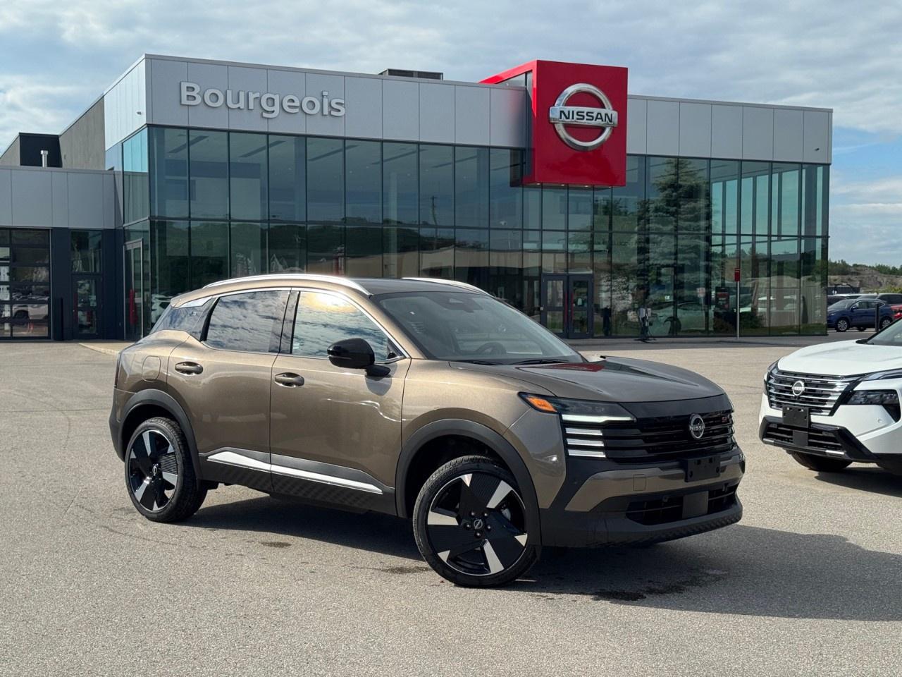 <p>Experience the 2026 Nissan Kicks SR AWD in an elegant brown finish that complements its sophisticated all-wheel-drive capabilities, offering you greater handling across various terrains.</p><p>The exterior design captures attention with its refined alloy wheels, while the interior invites with plush black accents and leather touches. Comfort is at your fingertips with features like heated seats and a heated steering wheel, perfect for those chilly Canadian winters. Driver and passengers alike will appreciate the integrated modern conveniences, such as keyless entry, remote start, and power windows.</p><p>Stay connected with the advanced technology suite, including Bluetooth connectivity, smart device integration, and a versatile satellite radio system. Safety is paramount, with key features such as a backup camera, lane assist, parking sensors, and brake assist, ensuring peace of mind on every journey.</p><p>Equipped with adaptive cruise control, this SUV is ideally suited for both urban explorers and family-focused drivers who value comfort and cutting-edge technology. Contact Bourgeois Midland Nissan today to arrange a test drive and learn more about how the 2026 Nissan Kicks can elevate your driving experience.</p> <p>Were thrilled to share that <strong>Nissan has been named the #1 mass market brand in initial quality</strong> by the <strong>J.D. Power 2025 U.S. Initial Quality Study</strong>! This industry-leading recognition confirms what our customers already know  when you choose <strong>Nissan</strong>, youre choosing exceptional craftsmanship, innovative technology, and dependable performance from day one.</p><p>At <strong>Bourgeois Midland Nissan</strong>, were proud to offer a full lineup of award-winning models like the <a target=_blank rel=noopener noreferrer nofollow href=https://www.bourgeoisnissan.com/inventory/?keyword=Rogue><strong>Nissan Rogue</strong></a>, <a target=_blank rel=noopener noreferrer nofollow href=https://www.bourgeoisnissan.com/inventory/?keyword=Altima&sort[id]=relevance&sort[sortDirection]=DESCENDING><strong>Altima</strong></a>, <a target=_blank rel=noopener noreferrer nofollow href=https://www.bourgeoisnissan.com/inventory/?modelId[]=P8Iy5bd_S_u3nnuzDJOpLA&keyword=Kicks&sort[id]=relevance&sort[sortDirection]=DESCENDING><strong>Kicks</strong></a>, and <a target=_blank rel=noopener noreferrer nofollow href=https://www.bourgeoisnissan.com/inventory/?&keyword=Kicks%20Play&sort[id]=relevance&sort[sortDirection]=DESCENDING><strong>Kicks Play</strong></a>  vehicles that consistently deliver on quality, comfort, and reliability.</p><p>Ready to experience the Nissan difference? Visit our Midland dealership today and discover why more Canadians are driving home in a Nissan.</p> <p><strong>Why Choose the Bourgeois Auto Group?</strong></p><p>For 80 years, Bourgeois Auto Group has been delivering exceptional automotive experiences. Our factor trained teams work to ensure you receive the shopping experience you deserve; whether you're looking for a new or new-to-you vehicle.</p><p>Shop 24/7 with our online showroom and chat service, ensuring convenience every step of the way. No hidden fees, full disclosure, and every pre-owned vehicle comes with a Carfax® report for peace of mind.</p><p>We offer a wide selection of pre-owned vehicles, all competitively priced using real-time market data. Get the best deal on your purchase and trade-in with our free Live Market Analysis report.</p><p>Looking to sell your car? We buy any make or modelno purchase required. Our simple to use online trade valuation tool will provide you with a clear, transparent selling experience whether you buy our car or not.</p><p>Backed by hundreds dedicated employees across 4 convenient locations, were here to meet all your automotive needs. Visit us in Midland or Parry Sound and explore our inventory or schedule your next service today.</p> <p><strong>Financing Your Next Vehicle with Bourgeois Midland Nissan:</strong></p><p>At Bourgeois Midland Nissan, we make financing your next vehicle simple and stress-free! Our team works with trusted lenders to find flexible options tailored to your budget. Drive away with confidenceapply today!</p><p>Take advantage of our online pre-qualification tool, backed by Equifax and TD Bank to find the payment that works for you. Simply <a href=https://www.bourgeoisnissan.com/pre-qualify-for-financing/ rel=nofollow><strong>CLICK HERE</strong></a> to use our secure online credit tool with no impact to your credit.</p>