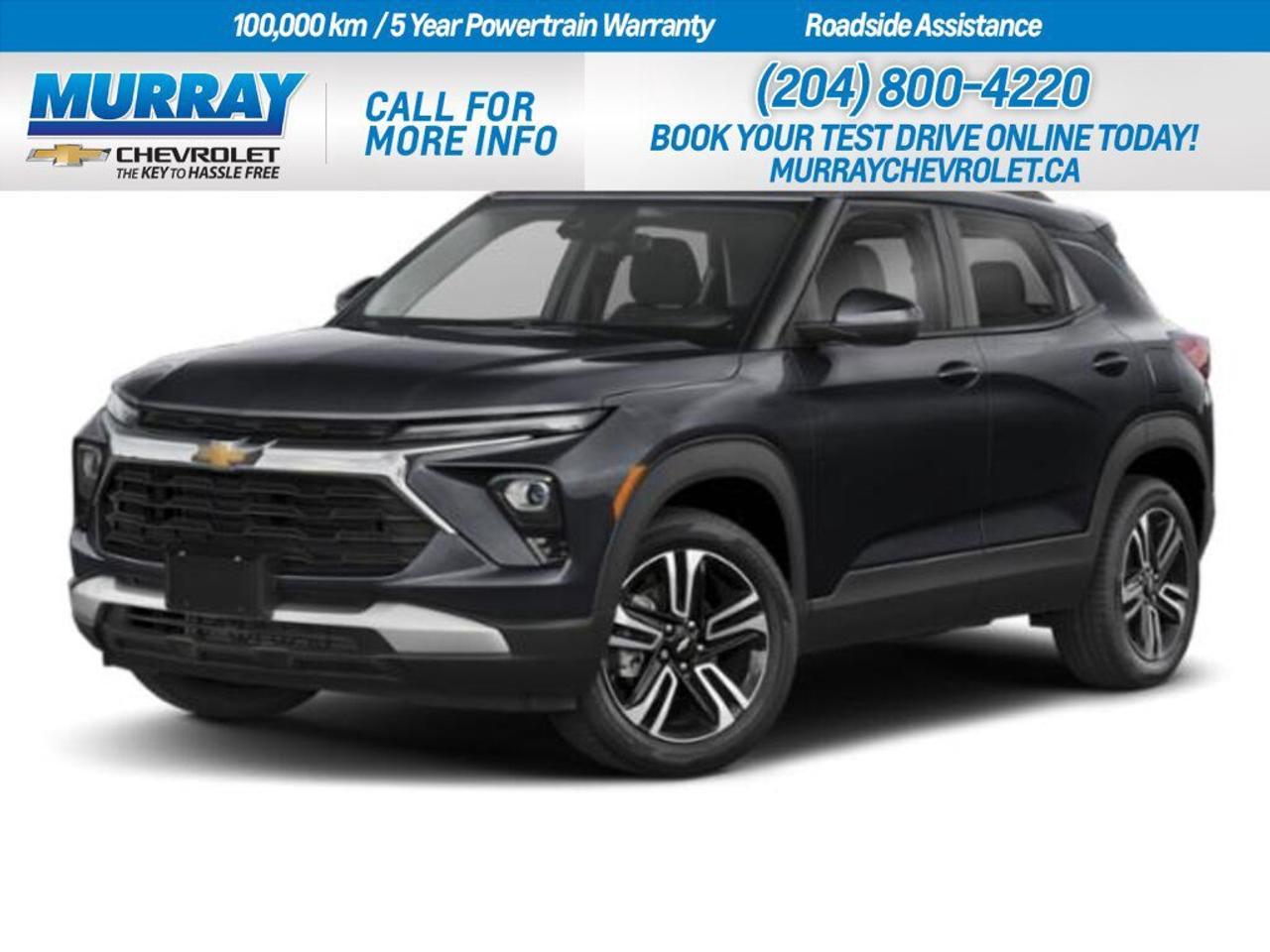* TRANSMISSION 9-SPEED AUTOMATIC * * ENGINE BLOCK HEATER * * CONVENIENCE PACKAGE *  Experience unparalleled performance and versatility with the 2026 Chevrolet Trailblazer LT, the ideal sport utility vehicle for city driving and weekend adventures. Its robust Turbocharged Gas I3 1.3L engine with 155 hp ensures a lively drive, while the advanced 9-Speed Automatic transmission provides a smooth and responsive ride.  Perfectly suited for the bustling streets of Winnipeg, the Trailblazers All Wheel Drive system gives you the confidence to tackle any road condition. The sophisticated Convenience Package elevates your ride with automatic climate control, wireless charging, and a power liftgate for ultimate convenience.  Inside, the Trailblazer boasts a sleek Jet Black cloth interior, complemented by modern features like a heated steering wheel and front heated seats, ensuring a comfortable journey no matter the weather. Stay connected with Bluetooth and Smart Device Integration, while safety is prioritized with Lane Departure Warning, Blind Spot Monitor, and a Rear Parking Aid.  Dealer Permit #1740
