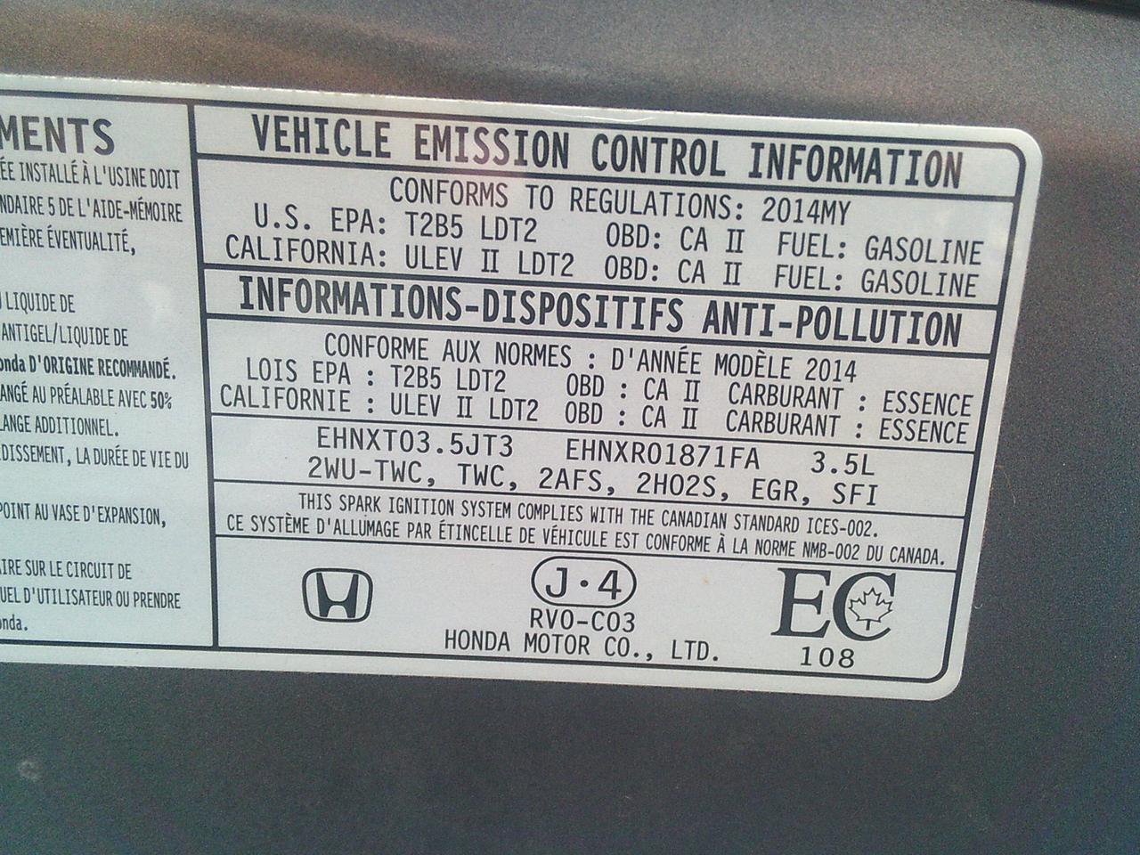2014 Honda Odyssey 4dr Wgn EX w-RES Photo