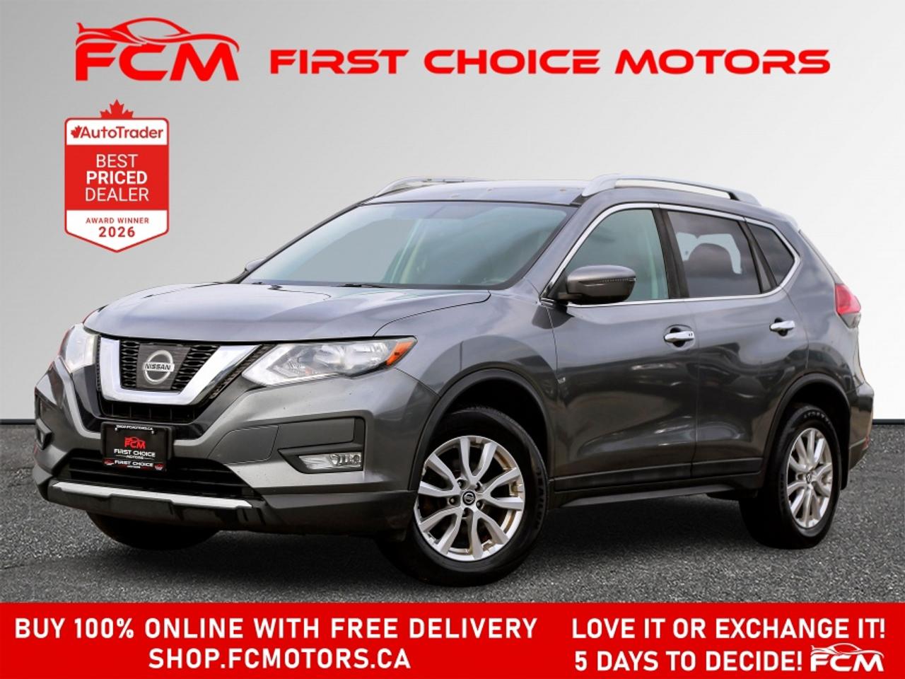 ** ** SPECIAL LIMITED TIME OFFER ** ** PURCHASE ANY VEHICLE THIS WEEK AND RECEIVE 4 BRAND-NEW ALL-SEASON TIRES AT NO ADDITIONAL COST!!! DON   T MISS THIS EXCLUSIVE CHANCE TO UPGRADE YOUR RIDE AND STAY PREPARED FOR ANY WEATHER!!! <br><br>EXCITING NEWS FROM FIRST CHOICE MOTORS! Our brand-new online showroom is now open to the public, bringing the ultimate car shopping experience right to your fingertips! Enjoy a 100% online car shopping experience, with over 500 certified vehicles in stock, comprehensive protection plans, and thousands of new auto parts & accessories available! Plus, for a limited time, were offering FREE deliveries across Ontario on all vehicle purchases! Dont miss out   visit Shop.fcmotors.ca to find and upgrade your perfect vehicle today!<br><br>Welcome to First Choice Motors, the largest car dealership in Toronto of pre-owned cars, SUVs, and vans priced between $5000-$15,000. With an impressive inventory of over 300 vehicles in stock, we are dedicated to providing our customers with a vast selection of affordable and reliable options. <br><br>Were thrilled to offer a used 2017 Nissan Rogue SV, grey color with 218,000km (STK#10043) This vehicle was $9490 NOW ON SALE FOR $8990. It is equipped with the following features:<br>- Automatic Transmission<br>- Heated seats<br>- All wheel drive<br>- Bluetooth<br>- Reverse camera<br>- Alloy wheels<br>- Power windows<br>- Power locks<br>- Power mirrors<br>- Air Conditioning<br><br>At First Choice Motors, we believe in providing quality vehicles that our customers can depend on. All our vehicles come with a 36-day guarantee on all safety related items. We also offer additional warranty options up to 5 years for our customers who want extra peace of mind.<br><br>Furthermore, all our vehicles are sold fully certified with brand new brakes rotors and pads, a fresh oil change, and brand new set of all-season tires installed & balanced. You can be confident that this car is in excellent condition and ready to hit the road.<br><br>At First Choice Motors, we believe that everyone deserves a chance to own a reliable and affordable vehicle. Thats why we offer financing options with low interest rates starting at 7.9% O.A.C. Were proud to approve all customers, including those with bad credit, no credit, students, and even 9 socials. Our finance team is dedicated to finding the best financing option for you and making the car buying process as smooth and stress-free as possible.<br><br>Our dealership is open 7 days a week to provide you with the best customer service possible. We carry the largest selection of used vehicles for sale under $9990 in all of Ontario. We stock over 300 cars, mostly Hyundai, Chevrolet, Mazda, Honda, Volkswagen, Toyota, Ford, Dodge, Kia, Mitsubishi, Acura, Lexus, and more. With our ongoing sale, you can find your dream car at a price you can afford. Come visit us today and experience why we are the best choice for your next used car purchase!<br><br>All prices include $22.00 OMVIC Fee.  Excludes, license plates, ownership registration and ONTARIO HST (13%)<br>*No Credit Card payments can be accepted for Vehicle Purchases*