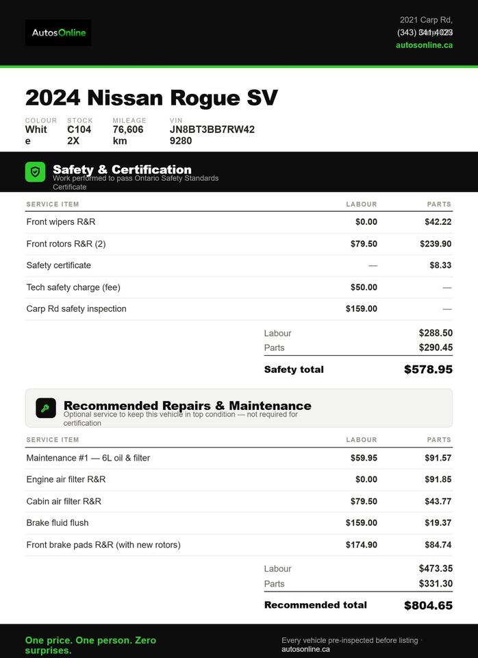 2024 Nissan Rogue CLEAN CARFAX -SV MOONROOF - AWD - DRIVE ASSIST Photo