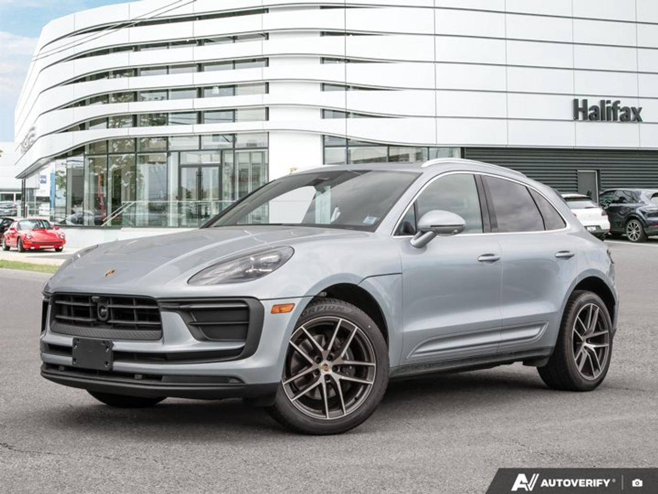This 2026 Porsche Macan, now available at Porsche Of Halifax, is finished in Dolomite Silver Metallic with a Leather Package in Black and is equipped with a PDK transmission.This Macan started as a Porsche Demo and also has a Full Porsche Set of Winter Tires, Rims and Sensors. Part # 95B044651D*Powertrain and Drivetrain*2.0-litre turbocharged inline 4-cylinder engine producing 261 horsepower and 295 lb-ft of torquePDK transmissionPorsche Active All-Wheel Drive*Exterior*Dolomite Silver MetallicPanoramic Roof System20 Macan S Wheels in Highly Polished Dark TitaniumLED Headlights in Black incl. Porsche Dynamic Light System Plus (PDLS+)Roof rails in AluminumSide Blades in Exterior ColorWindow Trim in Silver*Interior and Seating*Leather Package in BlackAdaptive Sport Seats Plus (18-way) with Memory PackageVentilated Seats (Front)Heated Seats (Rear)Heated GT Sport Steering Wheel in LeatherPorsche Crest on Headrests (Front)*Technology and Driver Assistance*BOSE® Surround Sound SystemLane Change Assist (LCA)Surround ViewThis Macan is configured with a balanced combination of everyday usability, comfort features, and Porsche driver assistance systems.Visit www.porscheofhalifax.com or call (902)453-8800 to speak with a Porsche Sales Executive.