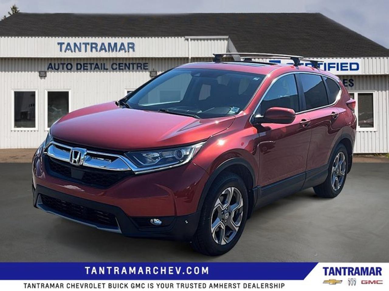 2019 Honda CR-V EX AWD with 152,496 km. This well-equipped compact SUV has been reconditioned with a new Motor Vehicle Inspection, fresh oil change, all-new brakes, and four new tires, providing added confidence for its next owner. Powered by Hondas efficient 1.5L turbocharged engine paired with an automatic transmission and all-wheel drive, the CR-V EX is a practical choice for year-round driving in Atlantic Canada. Key features include heated front seats, keyless entry, and Hondas versatile interior with generous passenger and cargo space. Finished in Red with a Black interior, this CR-V offers a strong balance of comfort, efficiency, and capability. Book a viewing and test drive to see if this Honda CR-V EX AWD is the right fit for your needs.
