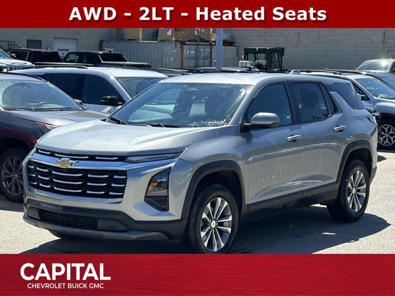Recent Arrival! Odometer is 2230 kilometers below market average!Ask for the Internet Department for more information or book your test drive today! Call 403-256-4960 for fast answers at your fingertips! Disclaimer: All prices are plus taxes. See dealer for details. AMVIC Licensed Dealer # B2020028.2026 Equinox 8-Speed Automatic AWD Equinox LT, AWD, 3.47 Final Drive Axle Ratio, Cloth Seat Trim, Front Bucket Seats, Front Passenger 4-Way Manual Seat Adjuster, Heated steering wheel, Preferred Equipment Group 2LT, Radio: 11.3 Diagonal Advanced Colour LCD Display, SiriusXM with 360L Trial Subscription, Standard Speaker Audio System, Wheels: 17 Grazen Metallic Machined-Face Aluminum.