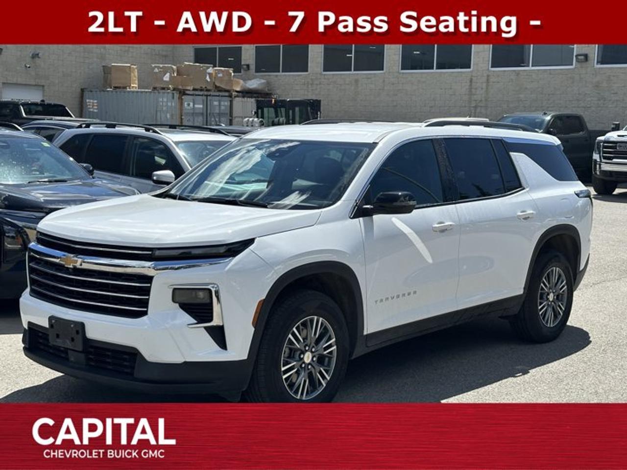 Recent Arrival! Odometer is 11715 kilometers below market average!Ask for the Internet Department for more information or book your test drive today! Call 403-256-4960 for fast answers at your fingertips! Disclaimer: All prices are plus taxes. See dealer for details. AMVIC Licensed Dealer # B2020028.2026 Traverse 8-Speed Automatic AWD Traverse LT, AWD, 6-Speaker Audio System Feature, Air Conditioning, Apple CarPlay/Android Auto, Front Bucket Seats, Preferred Equipment Group 2LT, Premium Cloth Seat Trim, Radio: 17.7 Diagonal Display, Rear air conditioning, SiriusXM with 360L Trial Subscription, Wheels: 18 Grazen Metallic Machined-Face Aluminum.