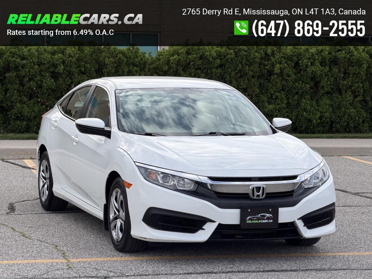 2016 Honda Civic LX | No-Accident | CarPlay | Back-Cam Photo3