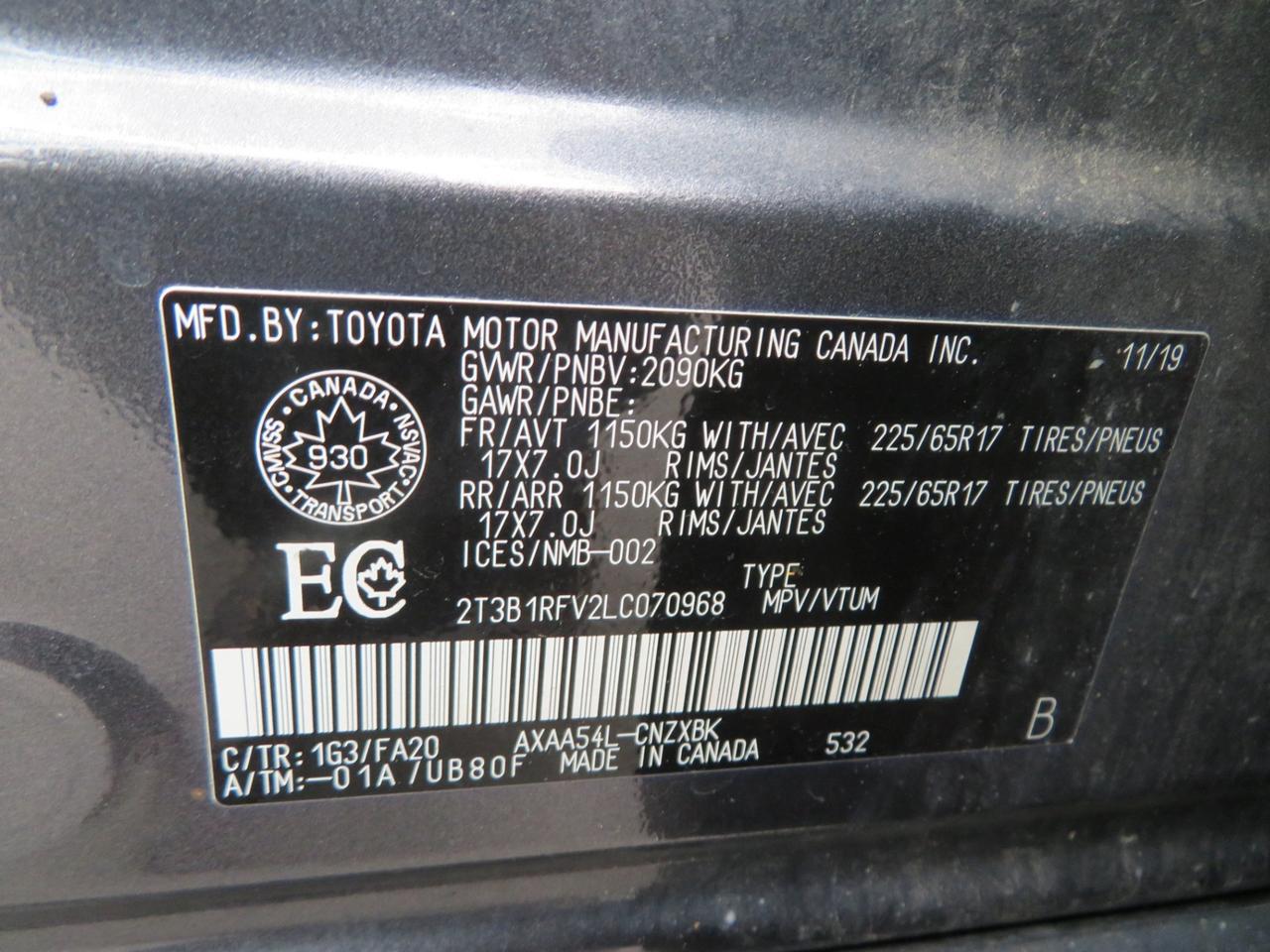 2020 Toyota RAV4 LE AWD Photo