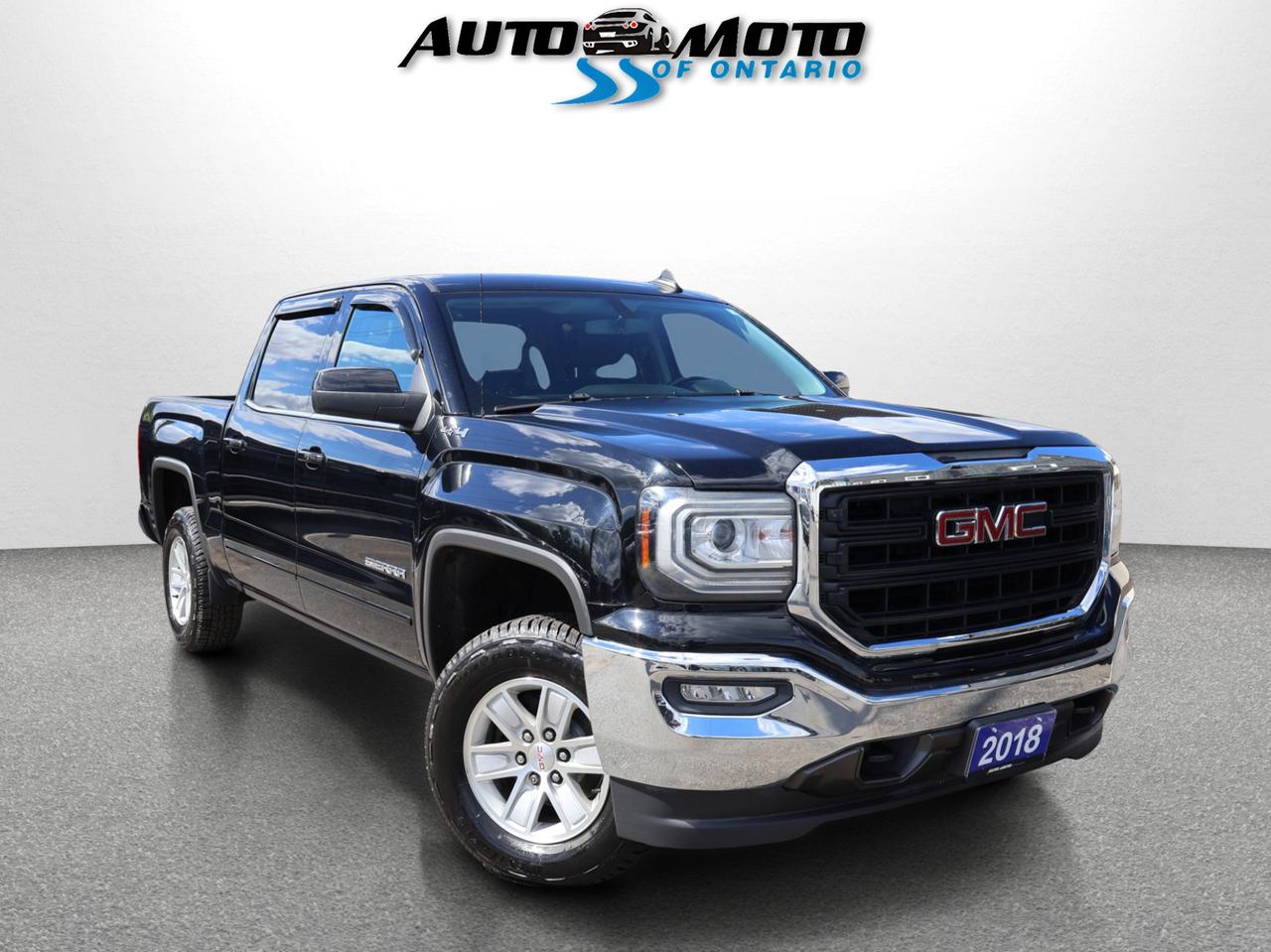 Used 2018 GMC Sierra 1500 V8 SLE CREW 4WD CERTIFIED *CHEVROLET MAINTAIN* CAMERA BLUETOOTH CRUISE ALLOYS for sale in Burlington, ON