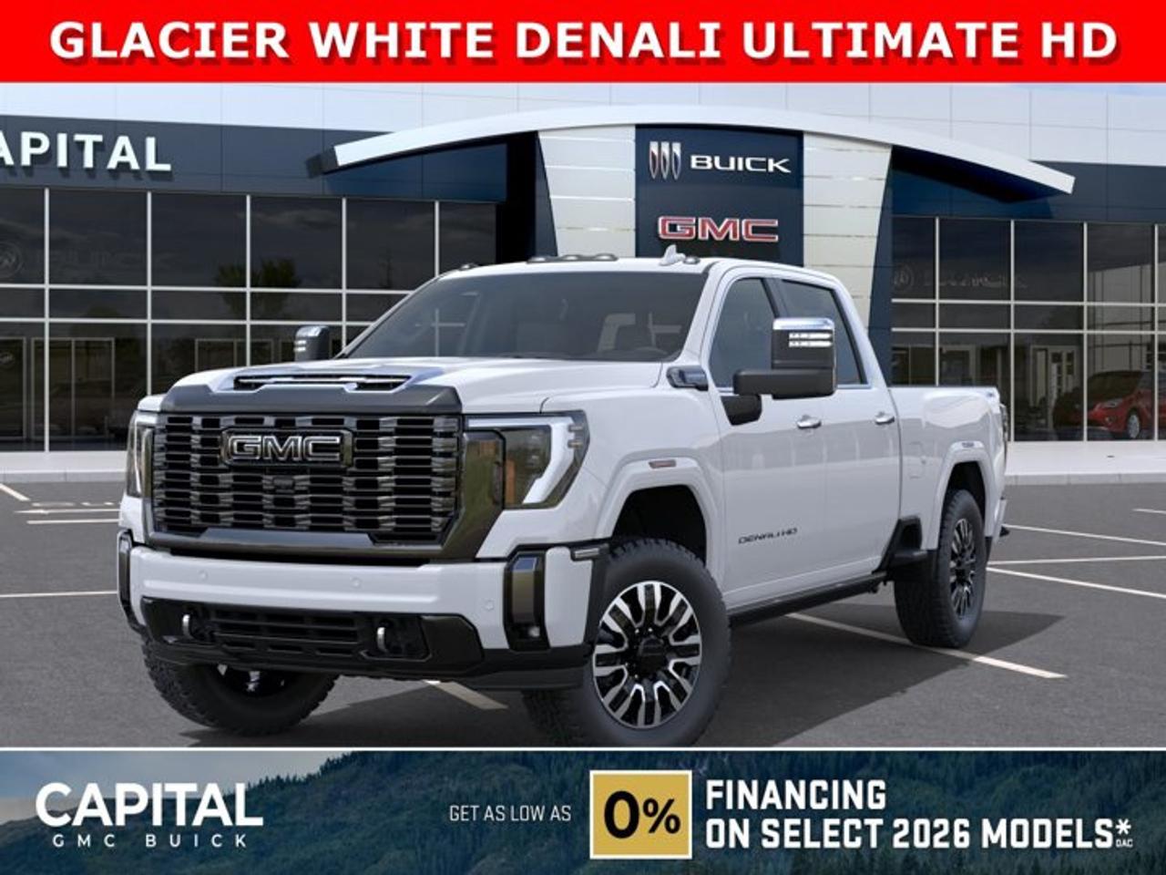 Check out this 2026 GMC SIERRA 3500 HD Denali Ultimate Duramax Diesel... This fully-loaded Heavy Duty comes equipped with every option, including Heated and Cooling Seats, Heated Steering, Power Assist Steps, Exclusive Alpine Umber Interior, Body Color Wheel Arch Moldings, 5th Wheel Prep Package, Power Sunroof, Technology Package, 360 Cam, Rear Streaming Camera Mirror, Heads-up Display, Heated Rear Seats, Adaptive Cruise Control, Wireless Charging, MultiPro Tailgate, and so much more... CALL NOW!Ask for the Internet Department for more information or book your test drive today! Text 507-585-4395 for fast answers at your fingertips!AMVIC Licensed Dealer - Licence Number B1044900