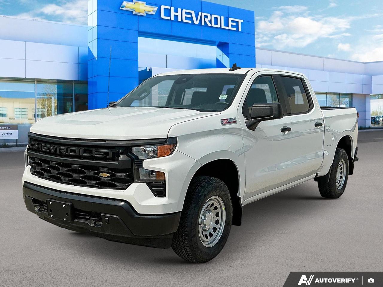 Price Includes Added Accessories Plus Off-Road Package | Lighting, Cargo Box, LED | WT Value Package | Engine Block Heater | Integrated Trailer Brake Controller | Chevytec Spray-on Liner | Rear Wheelhouse Liner
The 2026 Chevrolet Silverado 1500 Work Truck is exactly what serious work demands  a capable, no-nonsense half-ton powered by a proven 5.3L V8 engine with 4WD capability, push button start, and Electric Power Steering for confident handling on any job site or back road. With only 10 km on the odometer, this is as fresh as it gets.

- 5.3L 8-cylinder engine paired with 4-Wheel Drive for serious towing and hauling capability
- Push button start for quick, convenient ignition on busy work days
- Summit White exterior with Jet Black interior  clean, professional look
- HD Rear Vision Camera for confident maneuvering in tight spaces and on job sites
- StabiliTrak stability control with Proactive Roll Avoidance, electronic trailer sway control, and hill start assist
- Teen Driver configurable safety system with in-vehicle report card
- Full airbag suite including front, side-impact, and head-curtain coverage
- Wi-Fi Hotspot capable to keep your crew connected on the go
- Fuel economy of 13.4 L/100 km highway and 15.8 L/100 km city

Ready to put this Silverado to work for you? Visit us at Birchwood Chevrolet Buick GMC to book a test drive, reserve this truck online, or contact our team with any questions. You can also start your purchase from home at birchwoodchevrolet.ca  we make the process straightforward and built around your schedule.
See three brands under one roof at Birchwood Chevrolet Buick GMC  the only place in Winnipeg where you can compare GMC, Chevrolet, and Buick all in one visit. Save yourself some time, see a great selection, and learn everything you need to know. 

Your Experience is Everything at Birchwood Chevrolet Buick GMC. 

Click, call (204) 837-5811, or visit Birchwood Chevrolet Buick GMC at the Birchwood Auto Park, 3965 Portage Avenue West at the Perimeter.

Dealer Permit #4240.
Dealer permit #4240