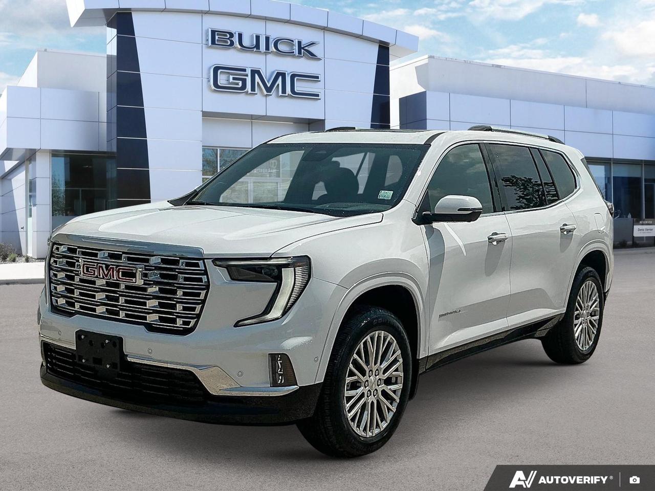 Price Includes Added Accessories Plus Engine Block Heater | 3 Years Sirius XM | Super Cruise Package
The 2026 GMC Acadia Denali in Summit White brings a refined blend of performance and premium technology to every drive. With a Bose 12-speaker audio system, a full suite of advanced safety aids, and Denali-exclusive interior touches wrapped in the sleek After Dark interior, this AWD SUV is built for families and professionals who demand more from their daily drive.

- All-Wheel Drive with AWD Disconnect for confident handling in all Manitoba weather conditions
- Bose Premium 12-speaker system with subwoofer for an elevated in-cabin audio experience
- Blind Zone Steering Assist and Rear Cross Traffic Braking for added peace of mind in traffic
- Memory Package with 2 presets for driver seat and outside mirrors  your perfect position, every time
- Power-folding, heated, body-colour mirrors with integrated turn signals and driver-side auto-dimming
- Front passenger 6-way power seat plus 4-way power lumbar for long-haul comfort
- Teen Driver system with Buckle-to-Drive and in-vehicle report card  ideal for growing families
- IntelliBeam automatic high-beam headlamps for improved nighttime visibility

Ready to make it yours? Visit Birchwood Chevrolet Buick GMC online at www.birchwoodchevrolet.ca to reserve this vehicle, start your purchase, or book a test drive appointment. Our team is here to answer any questions and walk you through every available option at your pace.
See three brands under one roof at Birchwood Chevrolet Buick GMC  the only place in Winnipeg where you can compare GMC, Chevrolet, and Buick all in one visit. Save yourself some time, see a great selection, and learn everything you need to know. 

Your Experience is Everything at Birchwood Chevrolet Buick GMC. 

Click, call (204) 837-5811, or visit Birchwood Chevrolet Buick GMC at the Birchwood Auto Park, 3965 Portage Avenue West at the Perimeter.

Dealer Permit #4240.
Dealer permit #4240