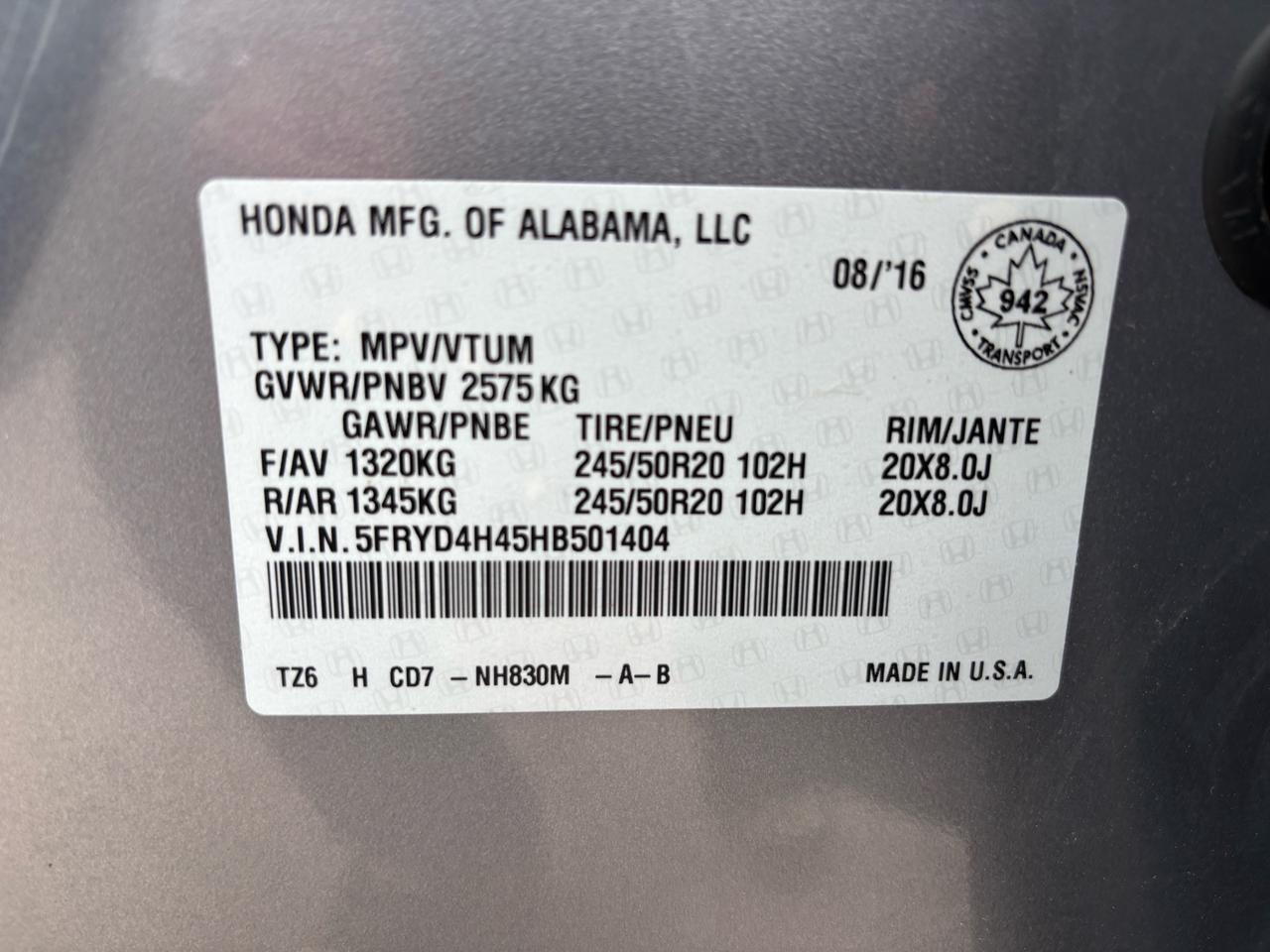 2017 Acura MDX SH-AWD 4dr Nav Pkg Photo