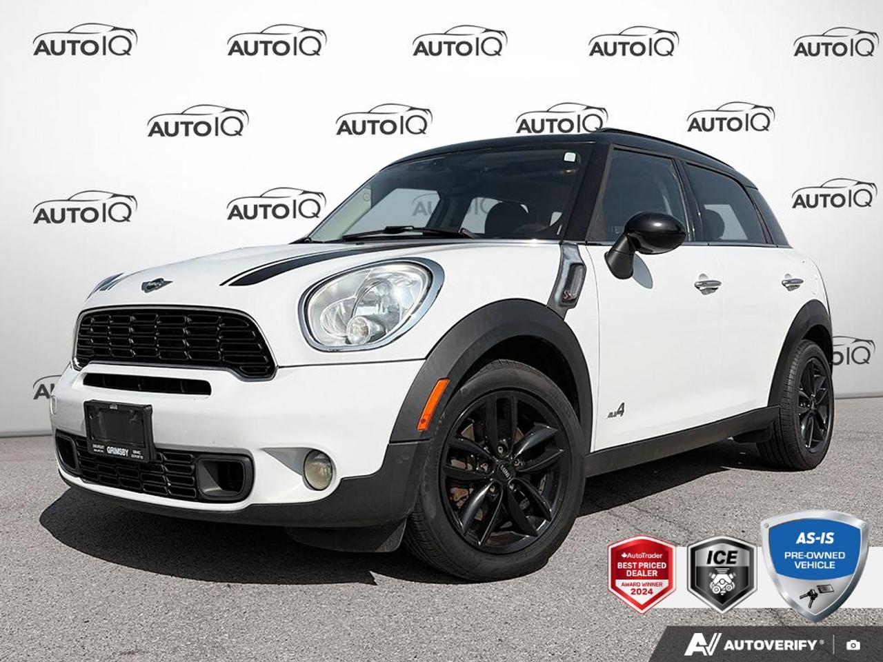 Recent Arrival!<br><br>A MUST SEE AND DRIVE!<br>No Accidents, DETAILED, OIL CHANGE, AWD, 3.71 Axle Ratio, 4-Wheel Independent Suspension, 6 Speakers, Alloy wheels, Auto-Dimming Interior Mirror, Automatic Climate Control, Carbon Black Interior Colour, CD player, Dual front impact airbags, Dual front side impact airbags, Four wheel independent suspension, Front anti-roll bar, Front Bucket Seats, Front Centre Armrest, Front Fog Lights, Glass Sunroof, Heated Front Seats, Illuminated entry, Knee airbag, Leatherette Upholstery, Low tire pressure warning, Media Connect, Occupant sensing airbag, Overhead airbag, Premium Package, Radio data system, Radio: Anti-Theft AM/FM Stereo Audio System w/RDS, Rain Sensor w/Auto Headlamps, Rear anti-roll bar, Satellite Radio Pre-Wire, Speed-Sensitive Wipers, Split folding rear seat, Variably intermittent wipers, Wheels: 17 x 7.0 5-Star Double Spoke Black Alloy.<br><br>Light White<br>MANUAL TRANSMISSION | HEATED SEATS | SUNROOF | NEW DEALER INSTALLED CLUTCH 2014 MINI Cooper S Countryman Base  1.6L I4 DOHC 16V Twin Scroll Turbo<br>Getrag 6-Speed Manual with Overdrive<br>AWD<br><br>Awards:<br>  * JD Power Automotive Performance, Execution and Layout (APEAL) Study   * 2014 IIHS Top Safety Pick   * 2014 KBB.com Brand Image Awards<br><br><br>Reviews:<br>  * Sharp handling for a crossover; impressive rear-seat room; fuel-efficient engines; zippy performance from S and JCW models; highly customizable. Source: Edmunds<br>  * You buy a Mini for the distinctive style, engaging personality and driving pleasure. Want a Mini but need more room? Take a look at the 4-door SUV Countryman or the 2-door sporty Paceman and consider joining the growing numbers of fun-loving Mini owners. Source: KBB.com<p> </p>

<h4>AS-IS PRE-OWNED VEHICLE</h4>

<p>This vehicle is part of our AS-TRADED inventory. Instead of sending this recent trade-in to a dealer auction, we are offering it to our retail customers first. This is a unique opportunity to purchase a vehicle exactly as it arrived.</p>

<p>The Wholesale Advantage:</p>

<p>
- Unbeatable Pricing: Priced 30-50%<strong> </strong>below typical market value because we have not added any reconditioning costs.<br>
- Raw & Uninspected: We have not performed a mechanical inspection. You are purchasing the vehicle in its original, untouched condition.<br>
- Mechanics Special: Ideal for DIY buyers or those with their own service connections who want to handle the work themselves.<br>
- Direct Access: You get the first opportunity to buy this local trade-in before it is offered to wholesalers.
</p>

<p><em>See below for mandatory As-Is disclosure.</em></p>

<p>This vehicle is being sold AS-IS, unfit, not e-tested, and is not represented as being in roadworthy condition, mechanically sound or maintained at any guaranteed level of quality. The vehicle may not be fit for use as a means of transportation and may require substantial repairs at the purchasers expense. It may not be possible to register the vehicle to be driven in its current condition. This vehicle does not qualify for AutoIQs 7-Day Money Back Guarantee</p>

<p>The buyer of this vehicle will be responsible for all costs associated with passing a Ministry of Transportation Safety Inspection, which is needed to license a vehicle in the Province of Ontario. We are offering this vehicle at a reduced price, as the buyer will be responsible for all costs associated with making this vehicle roadworthy. We have not inspected this vehicle mechanically and do not know what repairs/costs are involved in getting it roadworthy. It may or may not have mechanical, cosmetic, safety and/or emissions issues. By allowing you to choose where and how you want the certifications completed, you have an opportunity to save money!</p>

<p>SPECIAL NOTE: This vehicle is reserved for AutoIQs retail customers only. Please, no dealer calls. Errors and omissions excepted.</p>

<p>*As-traded, specialty or high-performance vehicles are excluded from the 7-Day Money Back Guarantee Program (including, but not limited to Ford Shelby, Ford mustang GT, Ford Raptor, Chevrolet Corvette, Camaro 2SS, Camaro ZL1, V-Series Cadillac, Dodge/Jeep SRT, Hyundai N Line, all electric models)</p>