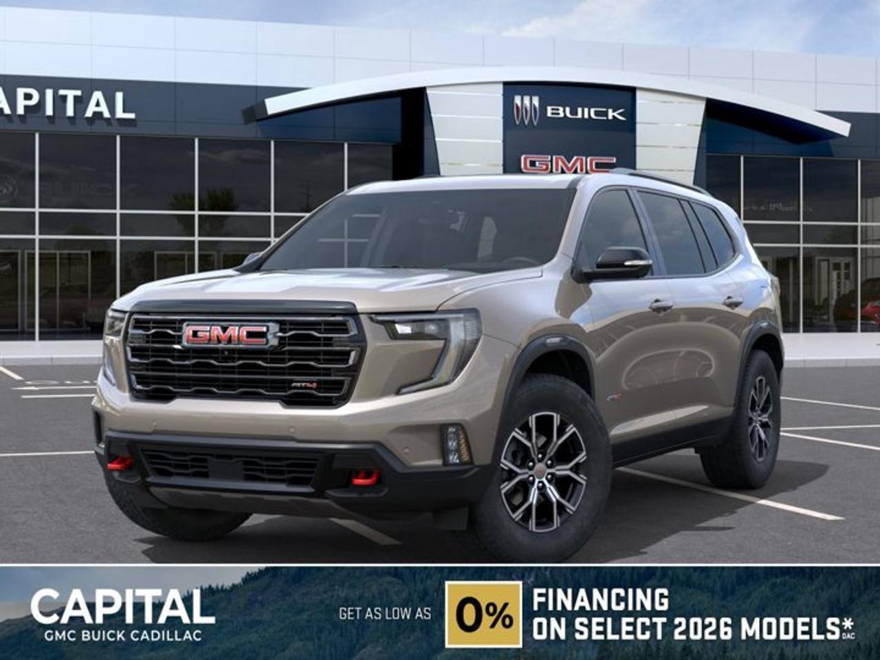 This 2026 GMC Acadia in Riverstone Metallic is equipped with AWD and Gas 2.5L/ engine.Check out this vehicles pictures, features, options and specs, and let us know if you have any questions. Helping find the perfect vehicle FOR YOU is our only priority.P.S...Sometimes texting is easier. Text (or call) 306-801-9090 for fast answers at your fingertips!Dealer License #914248Disclaimer: All prices are plus taxes & fees. See dealer for Details. Dealer Permit # 914248 See dealer for Details.