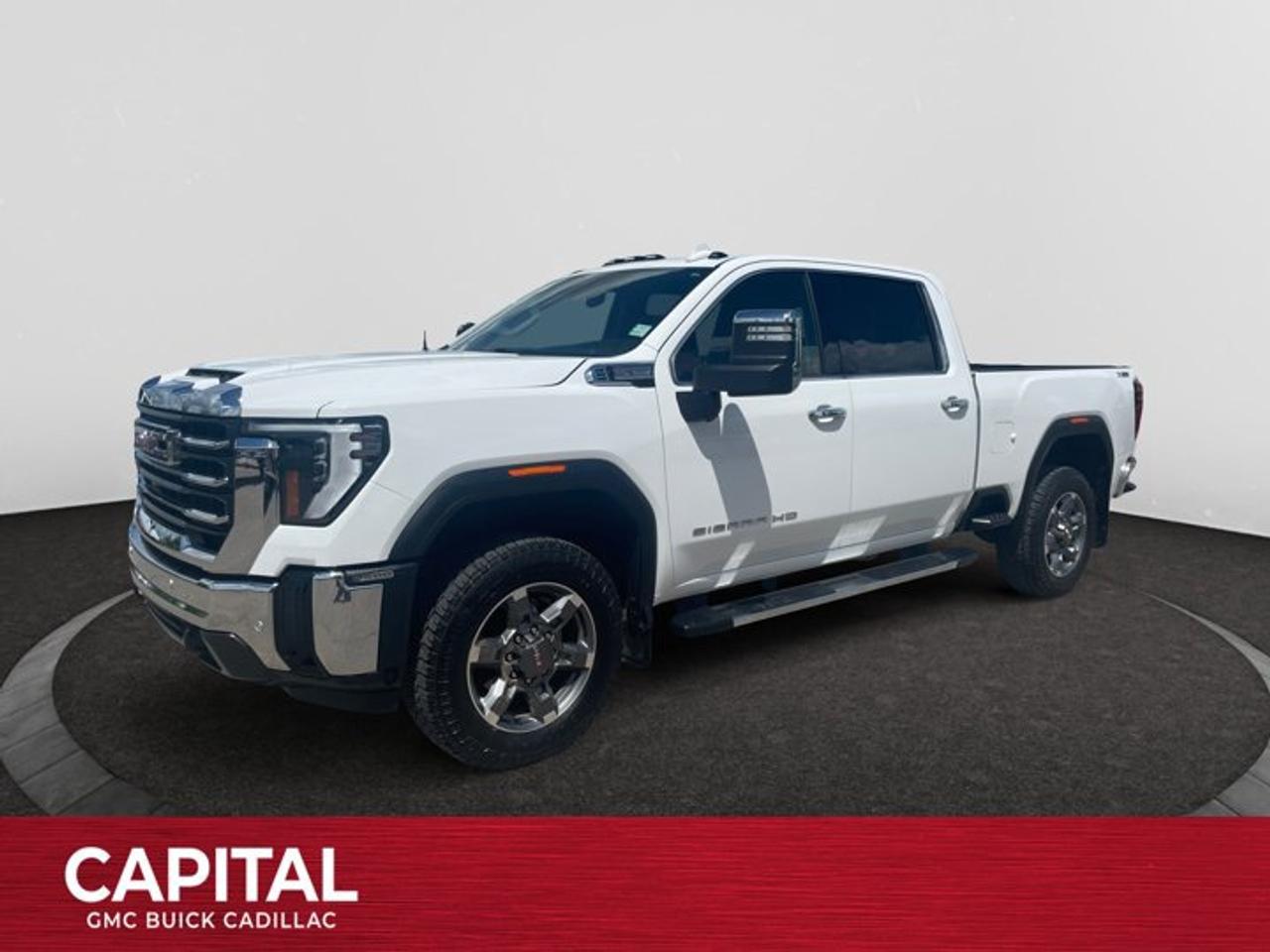 The *2025 GMC Sierra 3500HD SLT Diesel* is engineered for exceptional heavy-duty performance, making it an ideal choice for towing, hauling, and demanding job-site tasks. Powered by Duramax® 6.6L Turbo-Diesel V8 engine paired with the Allison® 10-speed automatic transmission, it delivers impressive torque, confident towing capability, and reliable performance under load. Inside, the SLT trim offers a refined cabin with premium materials, advanced technology, and driver-focused features designed for comfort and convenience. Combining professional-grade capability with upscale amenities, the 2025 Sierra 3500HD SLT Diesel is built to tackle the toughest jobs while providing a smooth and comfortable ride.P.S...Sometimes texting is easier. Text (or call) 306-801-9090 for fast answers at your fingertips!Dealer License #914248Disclaimer: All prices are plus taxes & fees. See dealer for Details. Dealer Permit # 914248