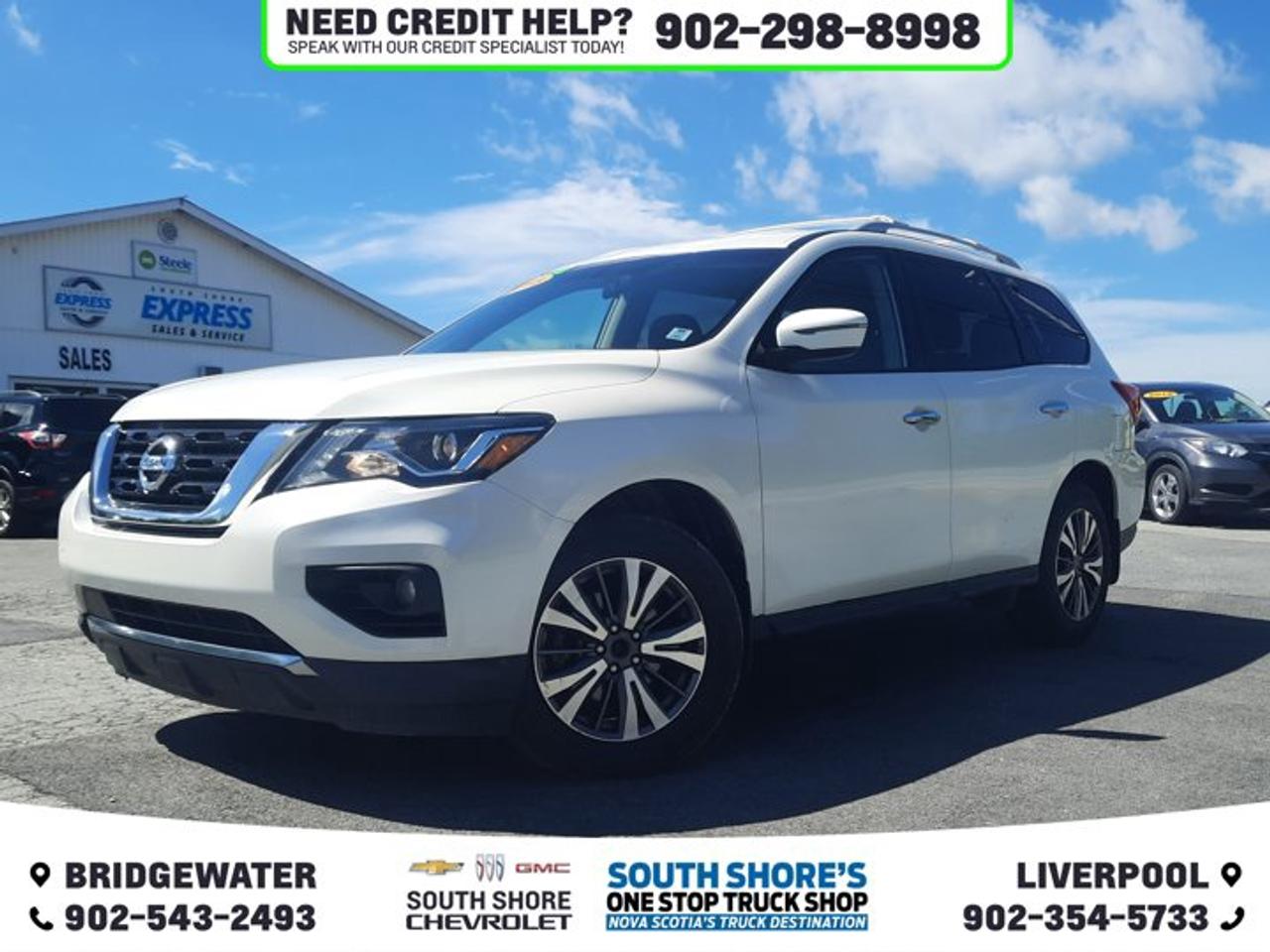 Recent Arrival! White 2018 Nissan Pathfinder S 4WD CVT with Xtronic V6 4WD, ABS brakes, Air Conditioning, AM/FM radio: SiriusXM, Brake assist, CD player, Driver vanity mirror, Electronic Stability Control, Front anti-roll bar, Front dual zone A/C, Heated door mirrors, Illuminated entry, Low tire pressure warning, Occupant sensing airbag, Outside temperature display, Overhead console, Power door mirrors, Power windows, Rear air conditioning, Rear reading lights, Rear window defroster, Rear window wiper, Reclining 3rd row seat, Remote keyless entry, Security system, Speed control, Speed-sensing steering, Split folding rear seat, Spoiler, Steering wheel mounted audio controls, Tachometer, Tilt steering wheel, Trip computer, Variably intermittent wipers.