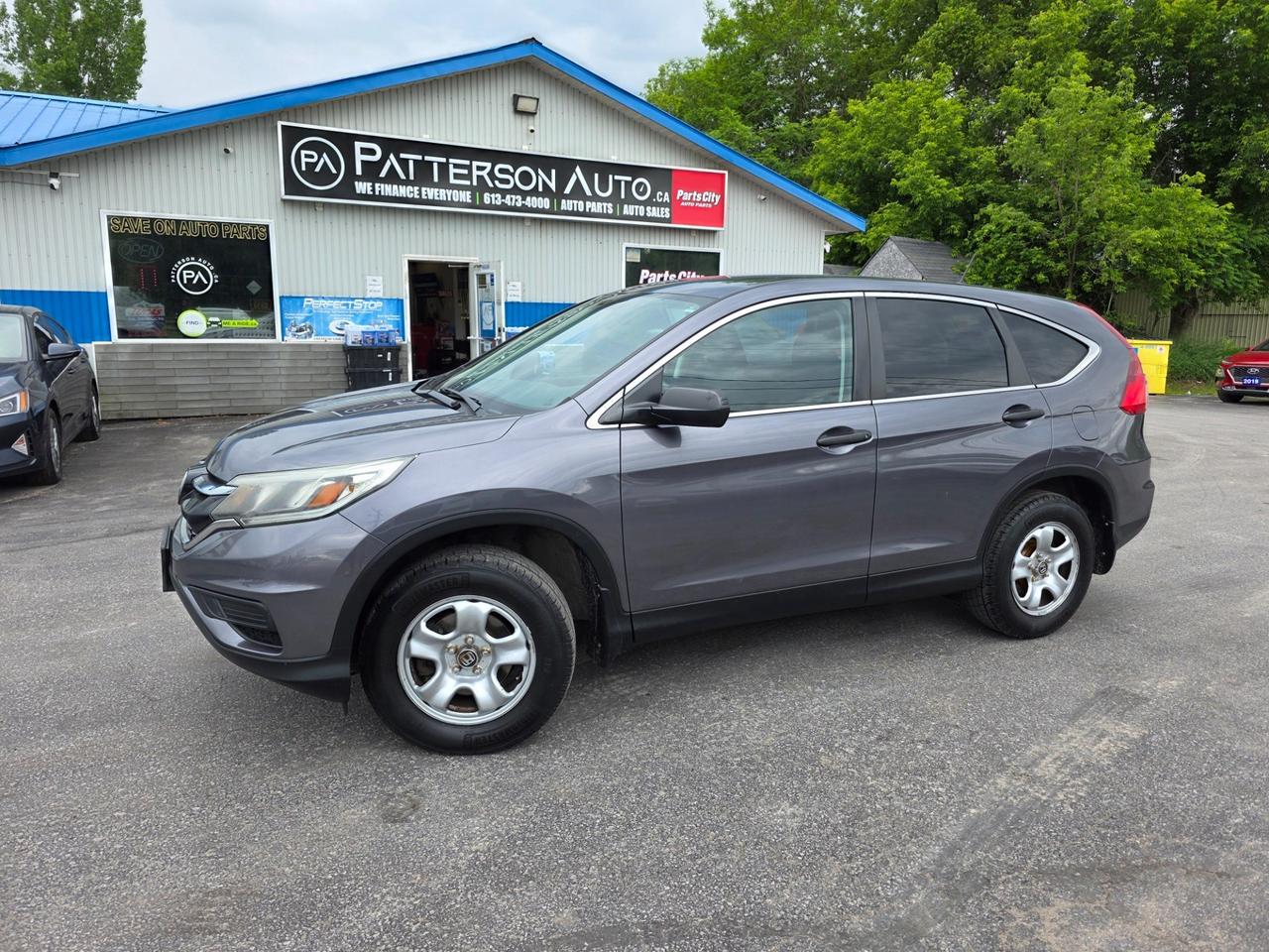 2.4L AWD - HEATED SEATS - WE FINANCE Discover reliability and versatility with the 2016 Honda CR-V LX AWD at Patterson Auto Sales. This pre-owned SUV is powered by a fuel-efficient 2.4L L4 DOHC 16V engine, delivering the perfect blend of performance and economy. Enjoy peace of mind on any road with all-wheel drive, ample cargo space, and Hondas renowned comfort and safety features. Whether youre commuting, road-tripping, or running daily errands, this CR-V is ready for every adventure. Drive home quality and confidencevisit us today to experience it for yourself.