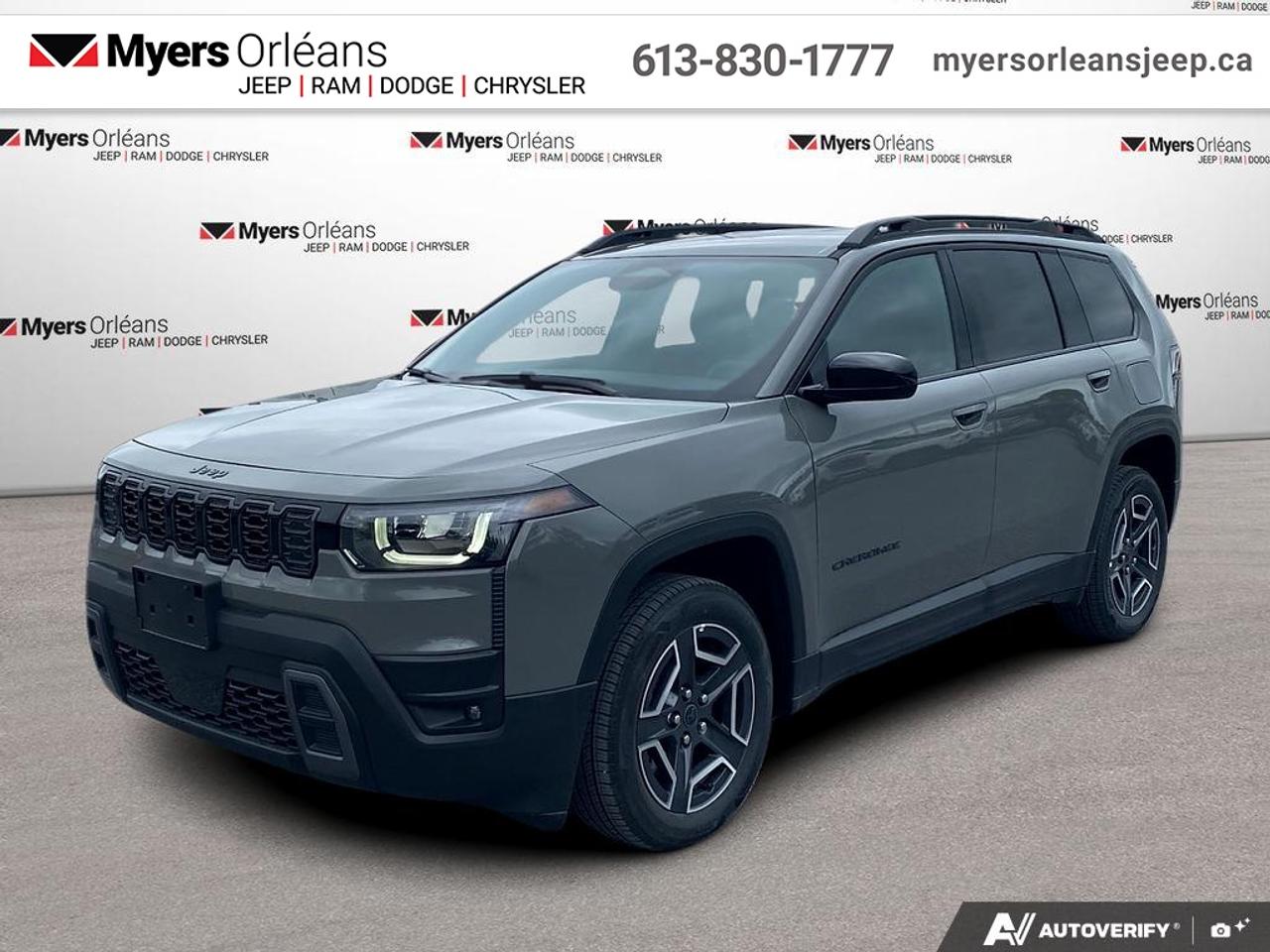 <b>Heated Seats,  Heated Steering Wheel,  Remote Start,  Adaptive Cruise Control,  Lane Keep Assist!</b><br> <br> The 2026 Jeep Cherokee combines modern comfort, advanced technology, and rugged capability in one refined SUV.<br> <br>The 2026 Jeep Cherokee delivers the perfect mix of sophistication and strength, making it ideal for both adventure seekers and everyday drivers. Inside, youll find a well-appointed cabin packed with smart technology and comfortable finishes designed to elevate every drive. With dependable off-road capability, advanced safety systems, and a distinctive design, the Cherokee stands out as a versatile SUV ready for any road ahead.<br> <br>This Sting-grey SUV has an Automatic transmission and is powered by a 210HP 1.6L 4 Cylinder Engine. <br> <br> Our Cherokees trim level is Laredo. Experience everyday comfort with heated front seats, a 10-way power drivers seat with lumbar support, dual-zone automatic climate control, and a heated leatherette steering wheel that makes every drive feel refined and relaxed. The intuitive 12.3-inch Uconnect 5 touchscreen keeps you seamlessly connected with wireless smartphone integration, remote start, and a built-in Wi-Fi hotspot for effortless convenience. Confidence comes standard with advanced safety features such as Active Driving Assist, Blind Spot Detection, Full-Speed Forward Collision Warning Plus, and the ParkView Rear Back-Up Camera for added awareness on the road. This vehicle has been upgraded with the following features: Heated Seats, Heated Steering Wheel, Remote Start, Adaptive Cruise Control, Lane Keep Assist, Collision Mitigation .<br><br> View the original window sticker for this vehicle with this url <b><a href=http://www.chrysler.com/hostd/windowsticker/getWindowStickerPdf.do?vin=3C4PJMB26TT205007 target=_blank>http://www.chrysler.com/hostd/windowsticker/getWindowStickerPdf.do?vin=3C4PJMB26TT205007</a></b>.<br> <br>To apply right now for financing use this link: <a href=https://www.myersorleansjeep.ca/apply-for-financing/ target=_blank>https://www.myersorleansjeep.ca/apply-for-financing/</a><br> <br/>Total rebate of $1850 is reflected in the price. Includes $1,850 Bonus Cash, applied after tax. 5.29% financing for 96 months. <br> Buy this vehicle now for the lowest weekly payment of <b>$139.11</b> with $0 down for 96 months @ 5.29% APR O.A.C. ( Plus applicable taxes - **Rebates may not be applicable on all purchase types [cash, lease, or finance]. Eligibility and conditions may vary. Please see dealer for full details and confirmation of eligibility. / Total Obligation of $57871 ). Incentives expire 2026-08-31. See dealer for details. <br><br>The road to new driving experiences begins in our inventory, where youll find an incredible array of brand-new cars, trucks, minivans, and SUVs, including two of our bestselling models, the Dodge Ram 1500 and the Dodge Grand Caravan. If you want to know what the cutting edge of automotive technology looks like, all you have to do is visit Myers Orleans Jeep! Each model comes loaded with the convenient features and cool technology that help make every trip memorable. Looking for additional everyday luxury at a price thats incredibly wallet-friendly? Choose from our selection of quality pre-owned models! If you can think of a road, our friendly and knowledgeable sales team will help you find the perfect vehicle to drive it.<br><br>We may be a well-established dealership thats been part of the community for many years, but that doesnt mean were stuck in the past! At Myers Orleans Jeep, were proud to provide a fresh, modern approach to car buying. Using our array of online tools, you can browse our extensive inventory, schedule a service appointment, order parts, and even apply for credit from wherever youve got a connection. Our goal is to create relationships that will last, and we know that the best way to do this is by providing a dealership experience thats based on honesty, transparency, trust, and a commitment to customers. Stop by today and discover all the ways we go above and beyond for you.<br><br> Come by and check out our fleet of 30+ used cars and trucks and 70+ new cars and trucks for sale in Orleans.  o~o