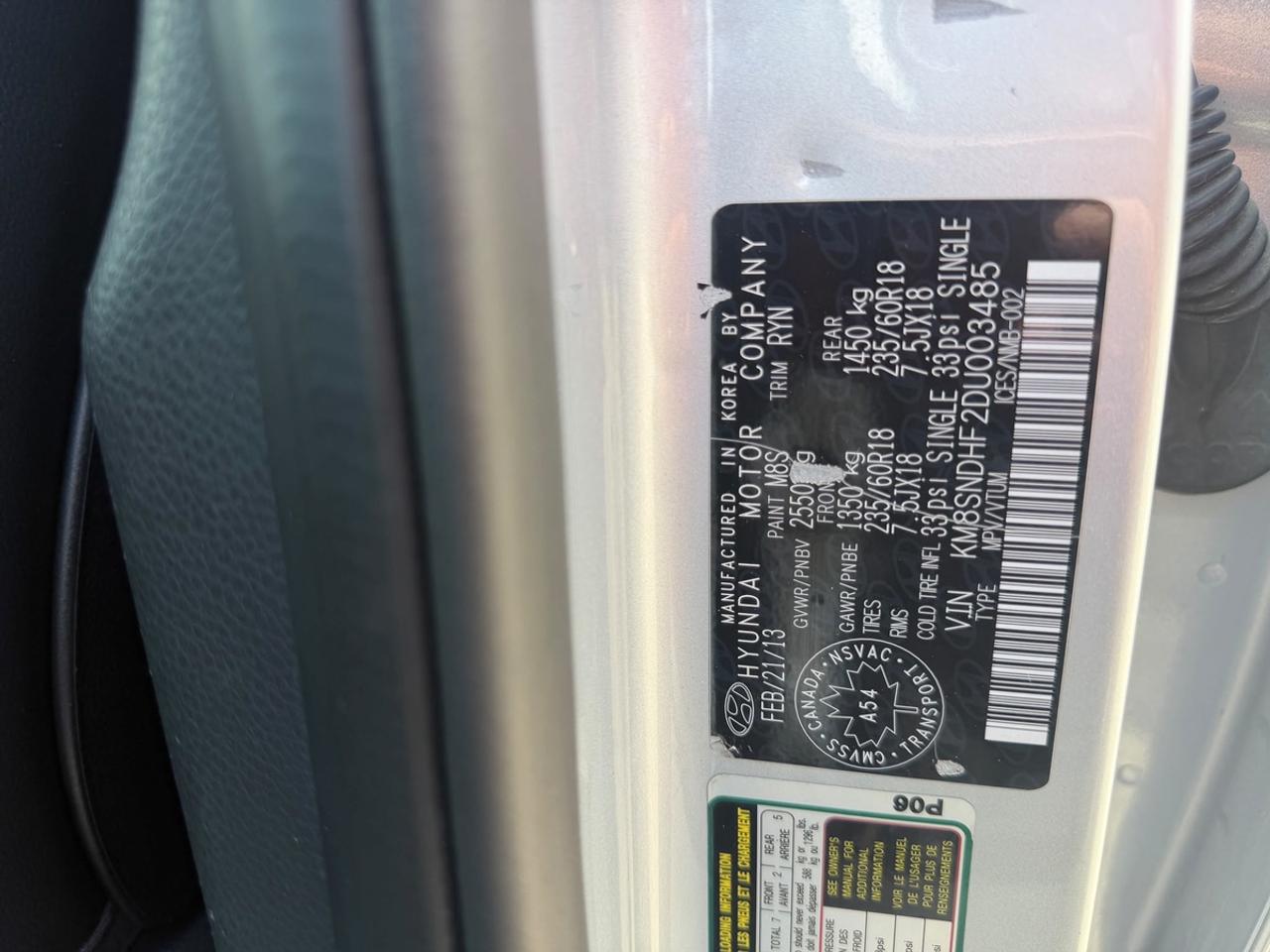 2013 Hyundai Santa Fe GLS Photo
