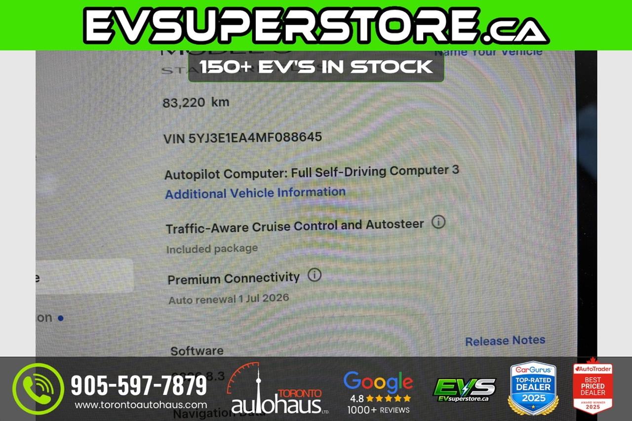 2021 Tesla Model 3 SR+ I 150+ EV's at EVSUPERSTORE.ca Photo