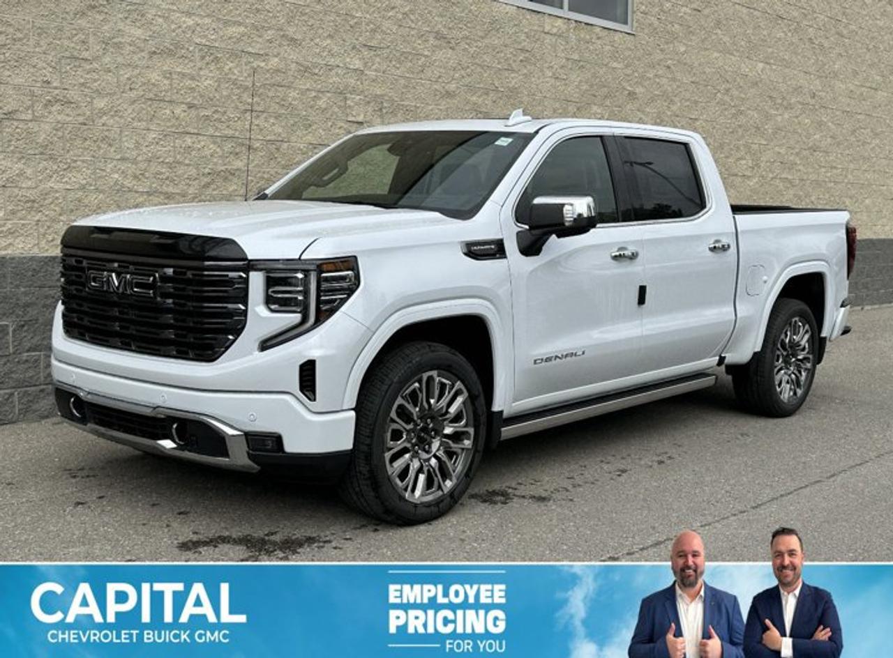 This GMC Sierra 1500 delivers a Turbocharged Diesel I6 3.0L/183 engine powering this Automatic transmission. ENGINE, DURAMAX 3.0L TURBO-DIESEL I6 (305 hp [227 kW] @ 3750 rpm, 495 lb-ft of torque [671 Nm] @ 2750 rpm) (Includes (KW5) 220-amp alternator and (K05) engine block heater.), Wireless, Apple CarPlay / Wireless Android Auto, Wireless Charging.* This GMC Sierra 1500 Features the Following Options *Wipers, front rain-sensing, Windows, power rear, express down, Windows, power front, drivers express up/down, Window, power, rear sliding with rear defogger, Window, power front, passenger express up/down, Wi-Fi Hotspot capable (Terms and limitations apply. See onstar.ca or dealer for details.), Wheels, 22 (55.9 cm) 7-spoke ultra-bright machined with bright chrome accents and dark paint, Wheelhouse liners, rear (Deleted with (E3Z) Carbon Fibre Composite Bed.), Wheel, 17 x 8 (43.2 cm x 20.3 cm) full-size, steel spare, USB ports, 2, Charge/Data ports located inside centre console.* Stop By Today *Stop by Capital Chevrolet Buick GMC Inc. located at 13103 Lake Fraser Drive SE, Calgary, AB T2J 3H5 for a quick visit and a great vehicle!