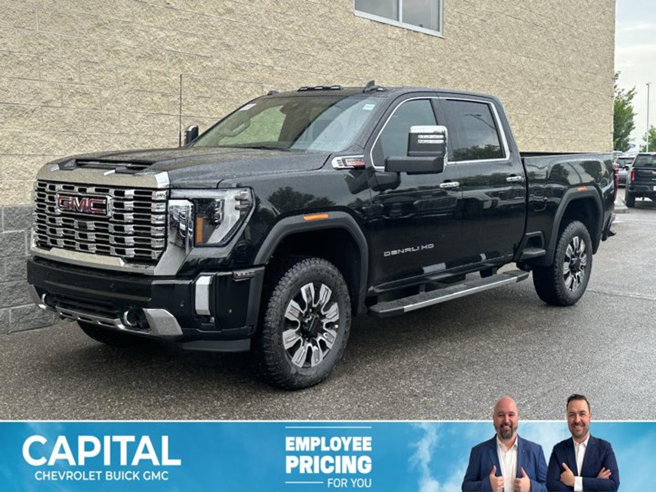 This GMC Sierra 3500HD boasts a Turbocharged Diesel V8 6.6L/ engine powering this Automatic transmission. ENGINE, DURAMAX 6.6L TURBO-DIESEL V8, B20-DIESEL COMPATIBLE (470 hp [350.5 kW] @ 2800 rpm, 975 lb-ft of torque [1322 Nm] @ 1600 rpm) (Includes (K05) engine block heater.), Wireless phone projection for Apple CarPlay and Android Auto, Wireless Charging.*This GMC Sierra 3500HD Comes Equipped with These Options *Wipers, front rain-sensing, Windows, power rear, express down, Window, power, rear sliding with rear defogger, Window, power front, passenger express up/down, Window, power front, drivers express up/down, Wi-Fi Hotspot capable (Terms and limitations apply. See onstar.com or dealer for details.), Wheels, 20 (50.8 cm) Ultra-bright machined wheels with bright chrome inserts with Black painted pockets (Requires single rear wheels.), Wheelhouse liners, rear (Not available with dual rear wheel models.), USB ports, 2, Charge/Data ports located inside centre console, USB Ports, 2 (first row) located on console.* Visit Us Today *Come in for a quick visit at Capital Chevrolet Buick GMC Inc., 13103 Lake Fraser Drive SE, Calgary, AB T2J 3H5 to claim your GMC Sierra 3500HD!