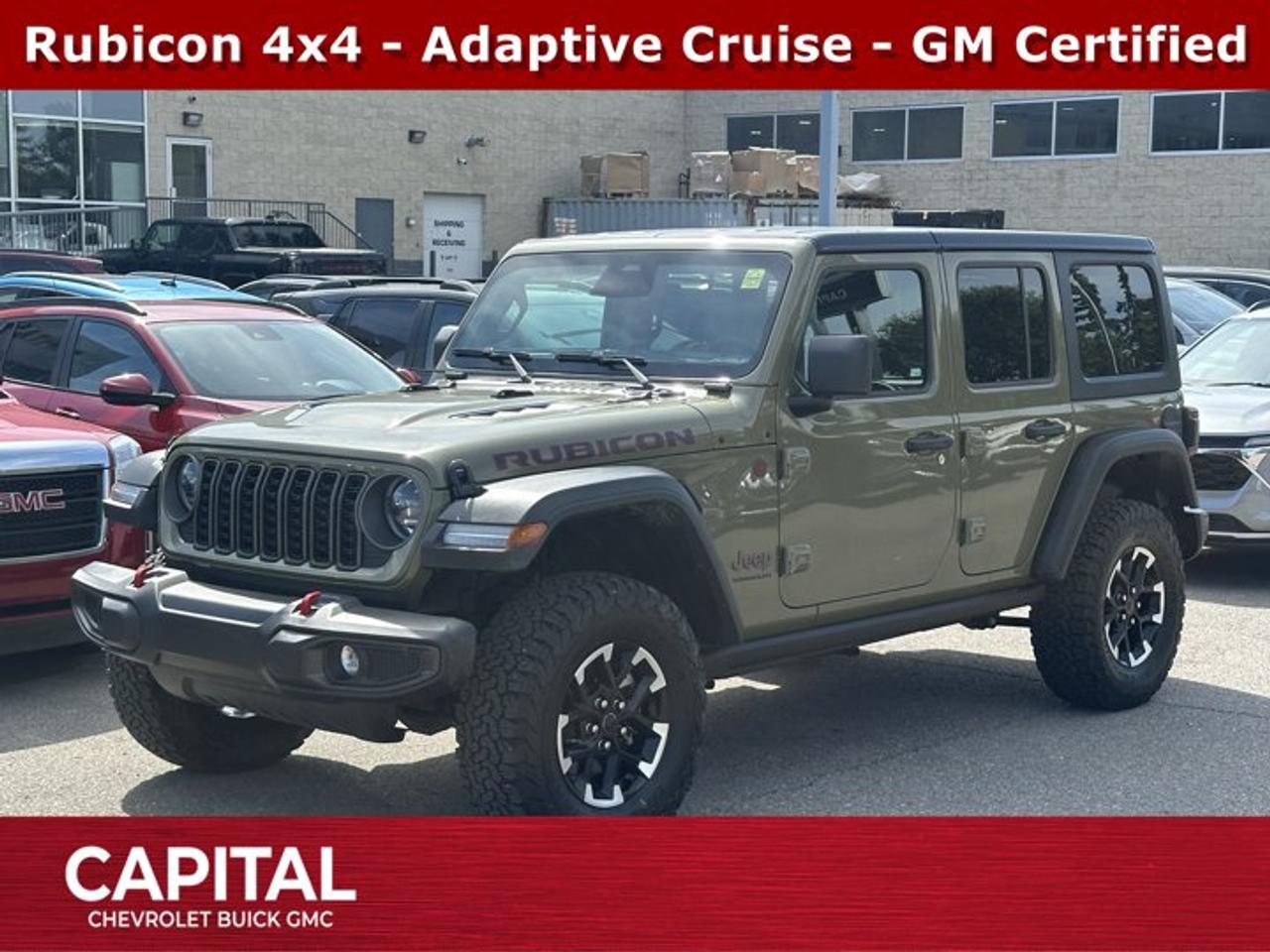 Recent Arrival!Ask for the Internet Department for more information or book your test drive today! Call 403-256-4960 for fast answers at your fingertips! Disclaimer: All prices are plus taxes. See dealer for details. AMVIC Licensed Dealer # B2020028.2026 Wrangler 8-Speed Automatic 4WD Wrangler Rubicon, 41, Adaptive Cruise Control with Stop, Air Conditioning, ParkView Rear Back-Up Camera, Quick Order Package 22R Rubicon, Wheels: 17 x 7.5 Machined with Black Pockets, White 3 Piece Hard Top.