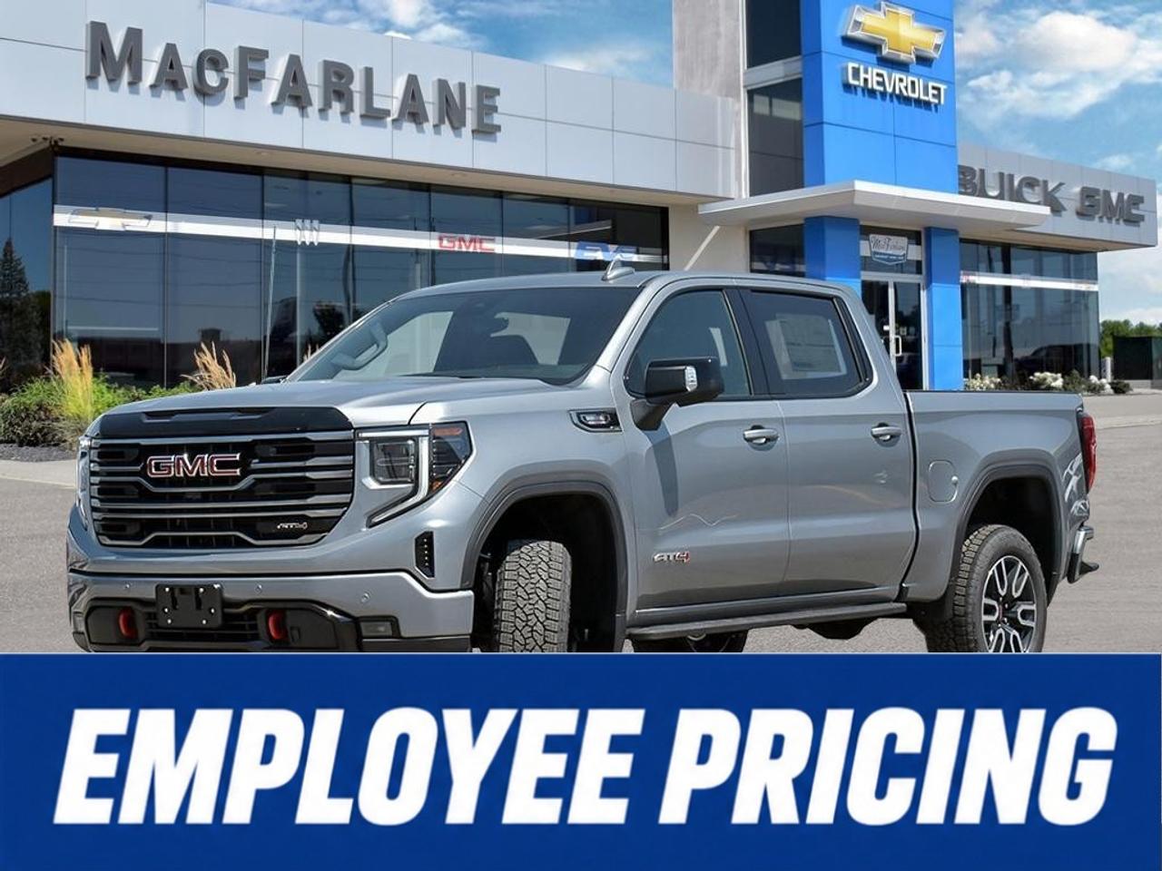 <p>Experience premium comfort, impressive diesel capability and authentic off-road engineering in this new <strong>2026 GMC Sierra 1500 AT4 Crew Cab Short Box 4-Wheel Drive</strong>, available at MacFarlane Chevrolet Buick GMC in Petrolia, Ontario.</p><p>Powered by the <strong>3.0L Duramax Turbo-Diesel inline-six engine</strong> and paired with a smooth <strong>10-speed automatic transmission</strong>, this Sierra AT4 delivers strong low-end torque and confident performance for towing, hauling, highway travel and everyday driving.</p><p>Designed for challenging roads and outdoor adventures, the AT4 features a <strong>two-inch factory suspension lift</strong>, off-road suspension with <strong>Rancho monotube shocks</strong>, a two-speed Autotrac transfer case and protective underbody skid plates.</p><p>Its bold exterior features distinctive AT4 styling, red recovery hooks and a rugged, elevated stance. The spacious Crew Cab provides generous passenger room, while the versatile short cargo box offers practical space for tools, equipment, recreational gear and weekend projects.</p><p>Inside, the unique Jet Black interior with Kalahari accents creates a refined and unmistakably AT4 environment. Heated and ventilated front leather seating surfaces and a heated steering wheel help provide premium comfort throughout the year.</p><p>A large touchscreen infotainment system and configurable digital Driver Information Centre place entertainment, connectivity, vehicle settings and important driving information within easy reach.</p><p>Whether you need a capable work truck, a comfortable daily driver or a premium pickup prepared for off-road adventures, the 2026 GMC Sierra 1500 AT4 delivers an outstanding combination of diesel performance, advanced technology and rugged GMC design.</p><p>Visit <strong>MacFarlane Chevrolet Buick GMC</strong>, proudly serving Petrolia, Sarnia, Strathroy, London, Lambton County and Southwestern Ontario since 1922.</p><p><strong>Call 519-882-1090 today to confirm availability or schedule your test drive.</strong></p>