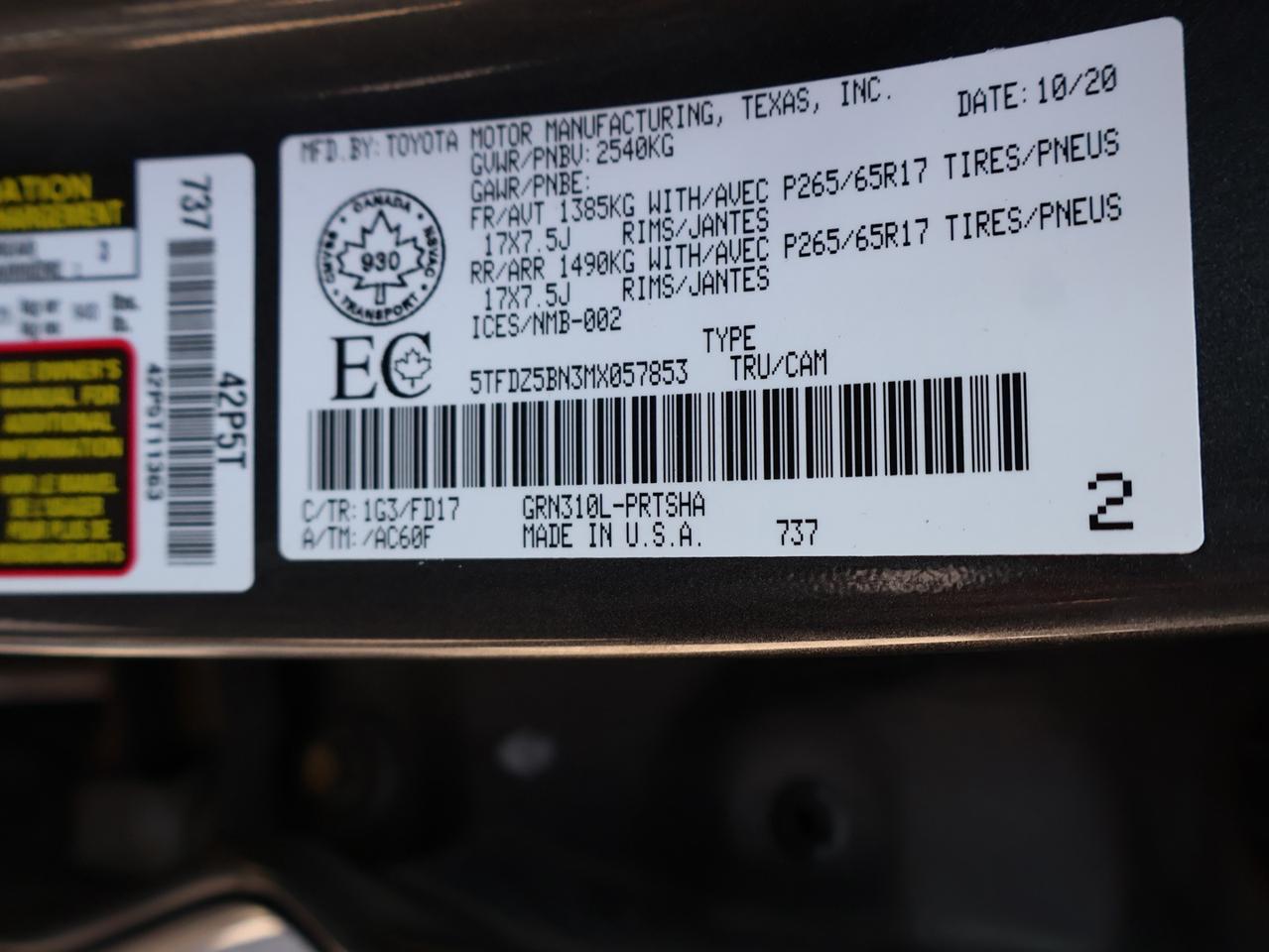 2021 Toyota Tacoma V6 TRD-LONG 4WD CERTIFIED *ACCIDENT FREE* CAMERA NAV BLUETOOTH LEATHER HEATED SEATS CRUISE ALLOYS Photo