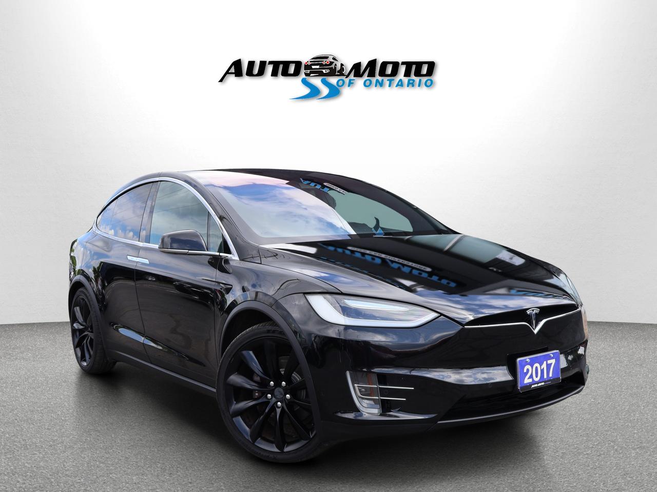 <p>*SAFETY INCLUDED*ACCIDENT FREE*6 PASSENGERS<span>* </span><span>Very Clean Tesla Model X 90D </span><span>AWD</span><span>. Black on Black Leather Interior. Fully Loaded with: Power Door Locks, Power Windows, and Power Mirrors, AUX/USB, AC, Bluetooth, Keyless Entry, Leather Interior, Accident Avoidance System, Tinted Panoramic Sunroof, Dual Climate Control;, Lane departure alert/Keep, Forward Collision Warning, Blind Spot Indicators, Cruise Control, Back Up/Side Camera, Navigation System, Heated Front Seats, Dual Power Seat, Front and Reverse Parking Sensors, Wood Interior, AND ALL THE POWER OPTIONS. </span></p><p><span>-------------------------------------------------</span><br><span>Financing options are available from 6.52% with $0 Down payment O.A.C.</span><br><span>-------------------------------------------------</span><br><span>SAFETY CERTIFICATION INCLUDED*** Vehicle comes with: Safety Certification, and Car Fax Report ALL INCLUDED!! At no extra cost to you!! Dont miss this opportunity to own a high-quality, pre-owned vehicle. </span><br><span>-------------------------------------------------</span><br><span>Additionally, our vehicles qualify for up to 4 years of extended warranty. Please speak to your sales representative for more information.</span><br><span>-------------------------------------------------</span><br><span>We are open Monday to Saturday from 10am - 6pm, Sundays Closed.</span><br><span>-------------------------------------------------</span><br><span>We also welcome trade-ins, with on-site buyers available to estimate your vehicle on the same day.</span><br><span>-------------------------------------------------</span><br><span>Visit us at 3219 Harvester Road, Burlington, L7N 3N8 or call us at Nine O Five-281-2255 for more information.</span><br><span>------------------------------------------------</span><br><span>Check our inventory at www automotoinc ca</span></p>