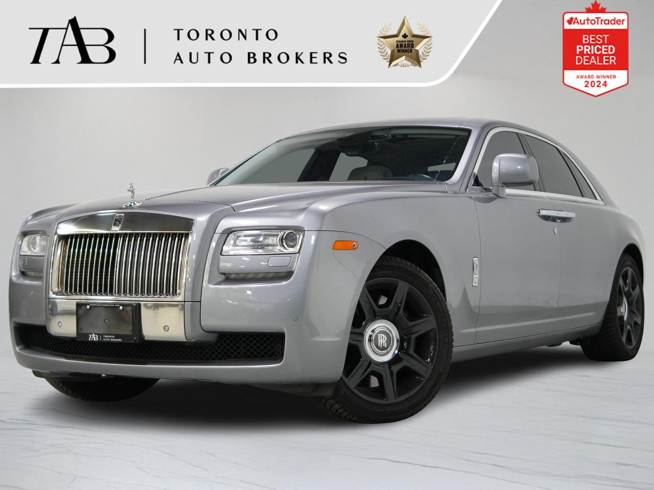 This 2011 Rolls-Royce Ghost is an ultra-luxury sedan that exemplifies timeless craftsmanship, effortless performance, and unparalleled comfort. Handcrafted with meticulous attention to detail, the Ghost delivers a truly first-class driving experience, combining a powerful V12 engine with a whisper-quiet cabin and exquisite materials throughout. Equipped with premium features including a panoramic sunroof, rear entertainment system, and elegant 20-inch wheels, this Rolls-Royce offers the perfect blend of prestige, sophistication, and luxury.

Key Features:

6.6L Twin-Turbocharged V12 Engine
8-Speed Automatic Transmission
Rear-Wheel Drive
Panoramic Sunroof
20-Inch Alloy Wheels
Rear Seat Entertainment System (DVD)
Premium Leather Interior
Handcrafted Wood Veneer Trim
Heated and Ventilated Front Seats
Heated Rear Seats
Power Adjustable Rear Seats
Front Seat Memory Function
Premium Audio System
Bluetooth Connectivity


NOW OFFERING 3 MONTH DEFERRED FINANCING PAYMENTS ON APPROVED CREDIT. 

WE OFFER THE BEST FINANCE RATES, AND DONT CHARGE ANY FINANCING FEE

Looking for a top-rated pre-owned luxury car dealership in the GTA? Look no further than Toronto Auto Brokers (TAB)! Were proud to have won multiple awards, including the 2024 AutoTrader Best Priced Dealer, the 2026 Best in Business award, the 2025 CarGurus Award, the 2026 Top Choice Award, the 2026 Dealer Rater Consumer Satisfaction Award, the 2026 Canadian Choice Award, the 2026 Three Best Rated Dealer Award, and many more!

With 30 years of experience serving the Greater Toronto Area, TAB is a respected and trusted name in the pre-owned luxury car industry. Our 30,000 sq.Ft indoor showroom is home to a wide range of luxury vehicles from top brands like BMW, Mercedes-Benz, Audi, Porsche, Land Rover, Jaguar, Aston Martin, Bentley, Maserati, and more. And we dont just serve the GTA, were proud to offer our services to all cities in Canada, including Vancouver, Montreal, Calgary, Edmonton, Winnipeg, Saskatchewan, Halifax, and more.

At TAB, were committed to providing a no-pressure environment and honest work ethics. As a family-owned and operated business, we treat every customer like family and ensure that every interaction is a positive one. Come experience the TAB Lifestyle at its truest form, luxury car buying has never been more enjoyable and exciting!

We offer a variety of services to make your purchase experience as easy and stress-free as possible. From competitive and simple financing and leasing options to extended warranties, aftermarket services, and full history reports on every vehicle, we have everything you need to make an informed decision. We welcome every trade, even if youre just looking to sell your car without buying, and when it comes to financing or leasing, we offer same day approvals, with access to over 50 lenders, including all of the banks in Canada. Feel free to check out your own Equifax credit score without affecting your credit score, simply click on the Equifax tab above and see if you qualify.


Call us today or visit our website to learn more about our inventory and services. And remember, all prices exclude applicable taxes and licensing, and vehicles can be certified at an additional cost of $999.