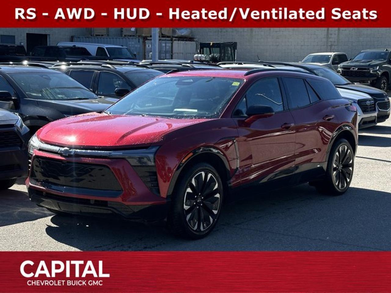 Recent Arrival!Ask for the Internet Department for more information or book your test drive today! Call 403-256-4960 for fast answers at your fingertips! Disclaimer: All prices are plus taxes. See dealer for details. AMVIC Licensed Dealer # B2020028.2024 Blazer EV 1-Speed Automatic AWD Blazer EV RS, AWD, 6-Speaker Audio System Feature, 8-Way Power Driver Seat Adjuster, Air Conditioning, Heads-Up Display, Heated front seats, Heated rear seats, Heated steering wheel, Power Liftgate, Preferred Equipment Group 1RS, Ventilated Driver & Front Passenger Seats, Wheels: 21 Machined-Face Aluminum.Awards:* Motor Trend SUV of the Year