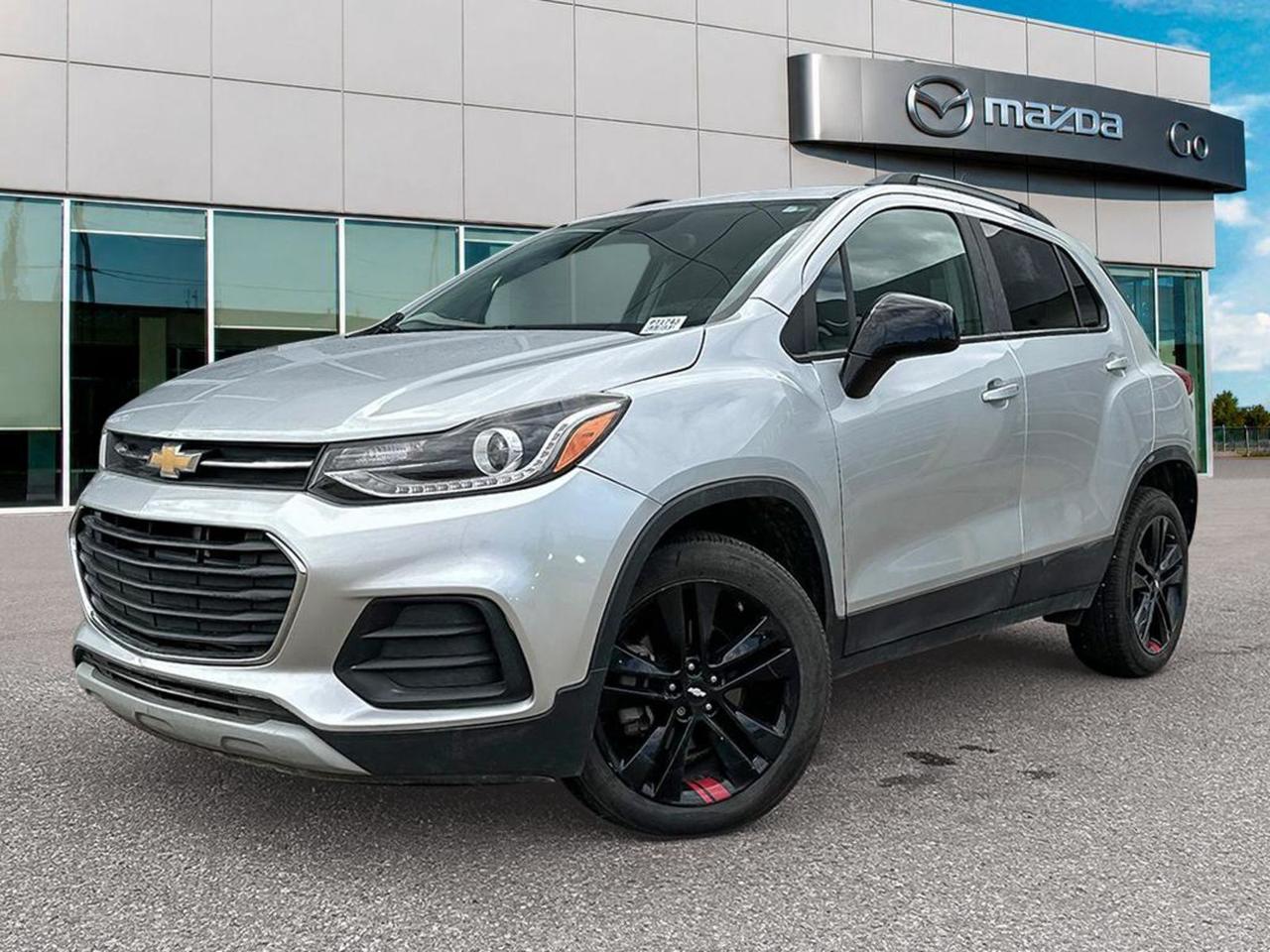 Discover the perfect blend of versatility and efficiency with this pre-owned 2020 Chevrolet Trax LT AWD in sleek Silver. Powered by a turbocharged 1.4L ECOTEC engine paired with a smooth 6-speed automatic transmission, this compact SUV offers confident all-wheel drive for year-round traction and safety.Inside, enjoy comfort with deluxe cloth seats, power lumbar support for the driver, and a well-equipped cabin featuring Chevrolets Infotainment 3 system with a 7-inch touchscreen, SiriusXM, Bluetooth, and USB ports for seamless connectivity. Safety is comprehensive with 10 airbags, electronic stability control, and a rearview camera, while convenient features like remote keyless entry, power windows, and cruise control make every drive easy and enjoyable.Ideal for urban commuting or weekend getaways, this Trax LT AWD combines style, comfort, and capability at a great value. Visit Go Mazda today to experience it for yourself!