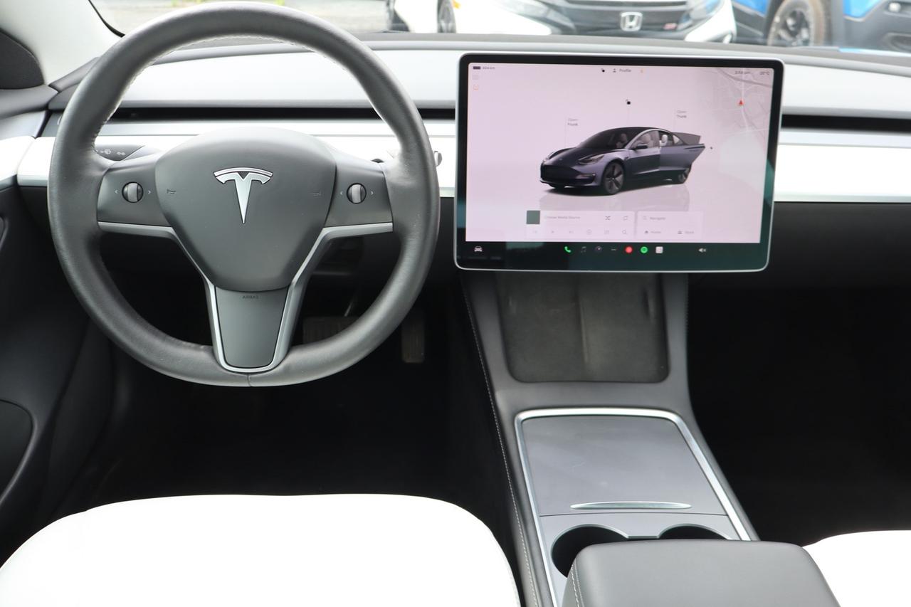 2022 Tesla Model 3 Standard Range Plus   No Accident   White Interior Photo