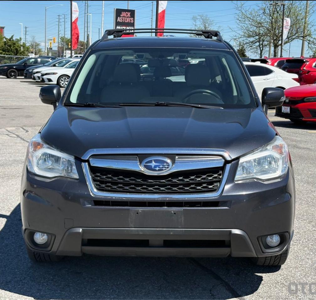 <html>
<p>2014 Subaru Forester 2.5i</p>
<p>Beautiful dark grey with beige leather. </p>
<br>
<p>Awd</p>
<p>5 Passengers</p>
<p>Air Conditioning</p>
<p>Alloy Wheels</p>
<p>Back up Camera</p>
<p>Driver Assist Package</p>
<p>Heated Seats</p>
<p>Leather Seats</p>
<p>Panoramic Roof</p>
<p>Sunroof</p>
<p>Traction Control</p>
<p>Lane assist </p>
<p>205km</p>
<p>$7850 plus tax and lic. </p>
<br>
<p>Comes safety certified with 6 month engine and transmission warranty.Financing is available. For more information please contact 647-504-0142</p>
</html>