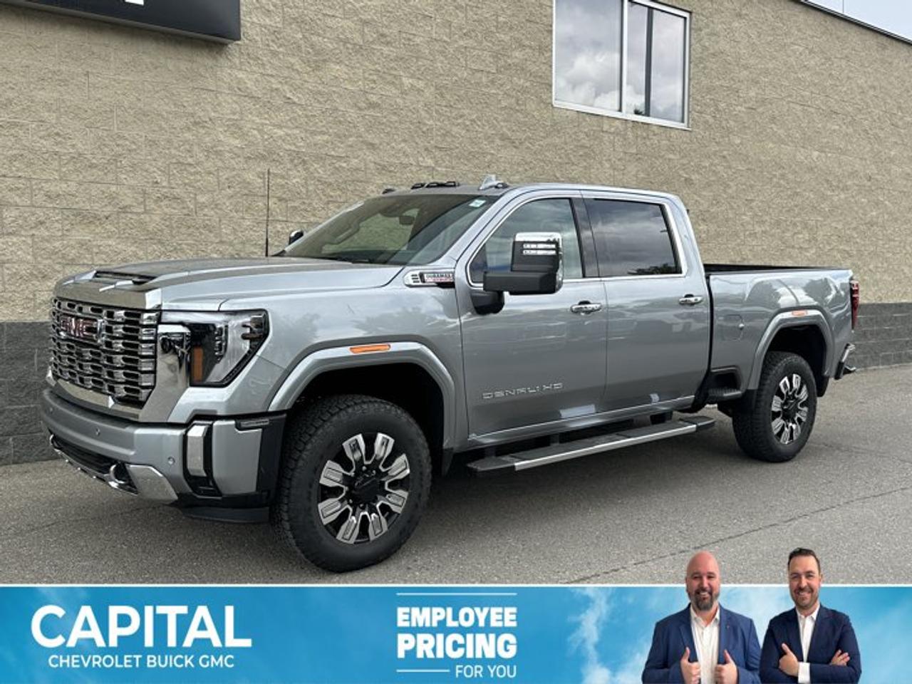 This GMC Sierra 3500HD delivers a Turbocharged Diesel V8 6.6L/ engine powering this Automatic transmission. ENGINE, DURAMAX 6.6L TURBO-DIESEL V8, B20-DIESEL COMPATIBLE (470 hp [350.5 kW] @ 2800 rpm, 975 lb-ft of torque [1322 Nm] @ 1600 rpm) (Includes (K05) engine block heater.), Wireless phone projection for Apple CarPlay and Android Auto, Wireless Charging.* This GMC Sierra 3500HD Features the Following Options *Wipers, front rain-sensing, Windows, power rear, express down, Window, power, rear sliding with rear defogger, Window, power front, passenger express up/down, Window, power front, drivers express up/down, Wi-Fi Hotspot capable (Terms and limitations apply. See onstar.com or dealer for details.), Wheels, 20 (50.8 cm) Ultra-bright machined wheels with bright chrome inserts with Black painted pockets (Requires single rear wheels.), Wheelhouse liners, rear (Not available with dual rear wheel models.), USB ports, 2, Charge/Data ports located inside centre console, USB Ports, 2 (first row) located on console.* Visit Us Today *For a must-own GMC Sierra 3500HD come see us at Capital Chevrolet Buick GMC Inc., 13103 Lake Fraser Drive SE, Calgary, AB T2J 3H5. Just minutes away!