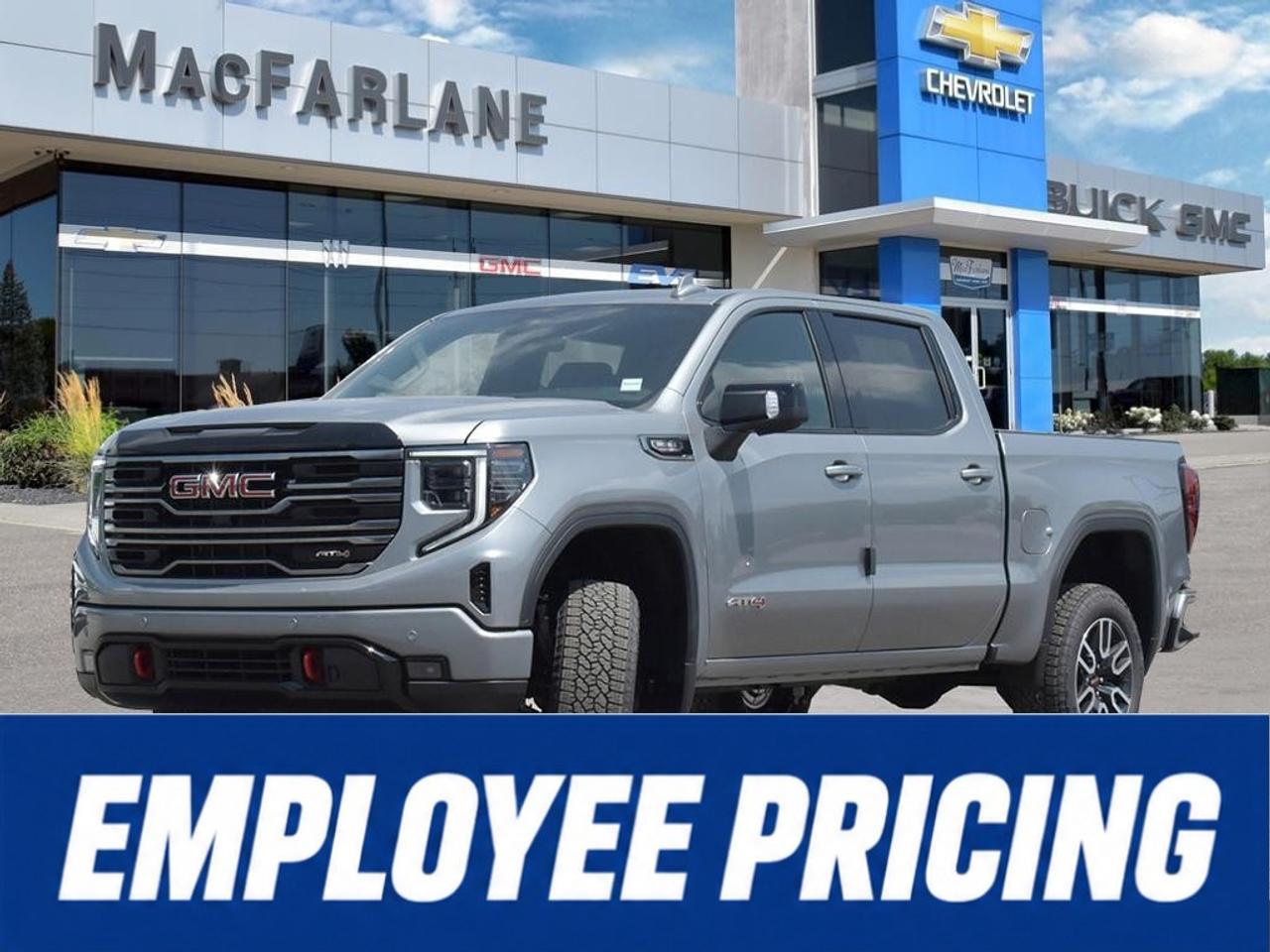 <p>Take on demanding jobs, challenging roads and weekend adventures in this new <strong>2026 GMC Sierra 1500 AT4 Crew Cab Short Box 4-Wheel Drive</strong>, available at MacFarlane Chevrolet Buick GMC in Petrolia, Ontario.</p><p>Powered by the <strong>3.0L Duramax Turbo-Diesel inline-six engine</strong> and paired with a smooth 10-speed automatic transmission, this Sierra AT4 delivers strong low-end torque, confident towing capability and impressive highway performance.</p><p>Built for drivers who want premium comfort with genuine off-road capability, the AT4 features a 2-inch factory lift, off-road suspension, Rancho monotube shocks, a two-speed Autotrac transfer case and protective underbody skid plates.</p><p>The spacious Crew Cab provides generous seating and legroom for passengers, while the versatile short cargo box offers practical space for tools, equipment, recreational gear and everyday hauling.</p><p>Inside, the distinctive Jet Black interior with Kalahari accents creates a refined and unmistakably AT4 atmosphere. Heated and ventilated front seats, a heated steering wheel, advanced digital displays and modern connectivity help keep every drive comfortable and convenient.</p><p>The large touchscreen infotainment system provides convenient access to entertainment, vehicle settings and compatible smartphone features through Apple CarPlay and Android Auto. A configurable digital Driver Information Centre keeps important vehicle and driving information clearly visible.</p><p>Whether you need a capable work truck, a comfortable daily driver or a premium pickup ready for outdoor adventures, the GMC Sierra 1500 AT4 delivers an excellent combination of diesel capability, advanced technology and rugged design.</p><p>Visit <strong>MacFarlane Chevrolet Buick GMC</strong>, proudly serving Petrolia, Sarnia, Strathroy, London, Lambton County and Southwestern Ontario since 1922.</p><p><strong>Call 519-882-1090 today to confirm availability or schedule your test drive.</strong></p>