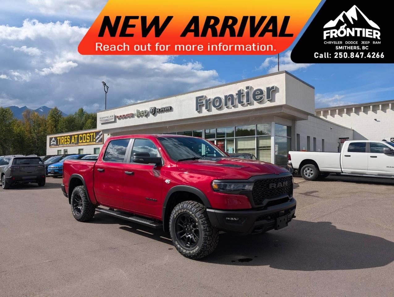 <p>The <strong>2026 Ram 1500 Rebel Crew Cab 4x4</strong> in <strong>Molten Red Pearl</strong> combines HEMI V8 power with the rugged design and capability that make the Rebel a standout full-size pickup. Inside, it features a <strong>Black interior with Black seats with Red inserts</strong>, giving the cabin a distinctive Rebel look to match its performance-focused exterior.</p><p>Under the hood is the <strong>5.7L HEMI V8 with FuelSaver MDS and eTorque</strong>, paired with an <strong>8-speed automatic transmission</strong> and 4x4 capability. This configuration also includes <strong>heavy-duty engine cooling, a passive cold-end exhaust, passive tuned mass damper and 48-volt belt starter generator</strong>.</p><p>Built with off-road driving in mind, the Rebel comes equipped with <strong>front performance-tuned shock absorbers, rear performance-tuned shock absorbers, a fuel tank skid plate and transfer case skid plate</strong>. These purpose-built features make the Rebel an appealing choice for drivers who want a truck suited to exploring beyond maintained pavement while remaining practical for everyday use.</p><p>The <strong>Rebel Level 1 Equipment Group</strong> adds <strong>remote tailgate release and power-adjustable pedals</strong>, while the <strong>Bed Utility Group</strong> adds a <strong>Mopar deployable bed step, 115-volt auxiliary power outlet in the bed and Mopar spray-in bedliner</strong>. These features make the cargo box more convenient for hauling equipment, recreational gear and everyday loads.</p><p>Additional equipment includes a <strong>steel sport hood, rear wheelhouse liners, 18-inch aluminum spare wheel and Customer Preferred Package 27W</strong>. The Molten Red Pearl finish, Rebel-specific styling and contrasting Black-and-Red interior give this truck a bold appearance without sacrificing the practical advantages of a Crew Cab pickup.</p><p>For shoppers searching for a <strong>2026 Ram 1500 Rebel Crew Cab 4x4 with the 5.7L HEMI V8</strong>, this Molten Red Pearl truck offers a desirable combination of <strong>HEMI V8 eTorque performance, Rebel off-road equipment, Crew Cab versatility and useful Bed Utility Group features</strong>. It's a strong fit for drivers who want genuine truck capability with distinctive Rebel styling and equipment designed for both recreation and day-to-day use.</p><p>Please confirm all vehicle details and features with our sales team prior to purchase and start the buying process today at <strong>Frontier Chrysler Dodge Jeep Ram Ltd.</strong></p><p><strong>Final price does not include taxes, $995 administration fee, $10 VSA transaction levy, $398 finance placement fee (if applicable) and any dealer installed accessories.</strong></p>
