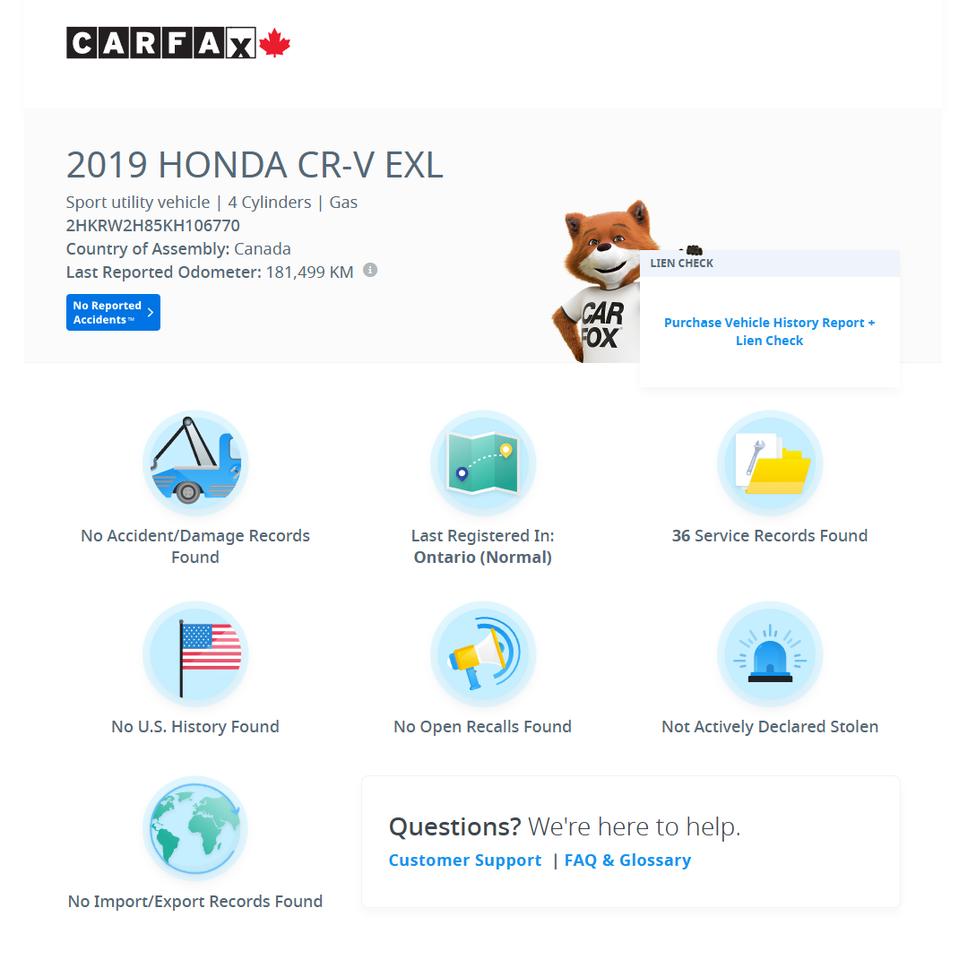 2019 Honda CR-V EX-L+Service Records+CLEAN CARFAX Photo