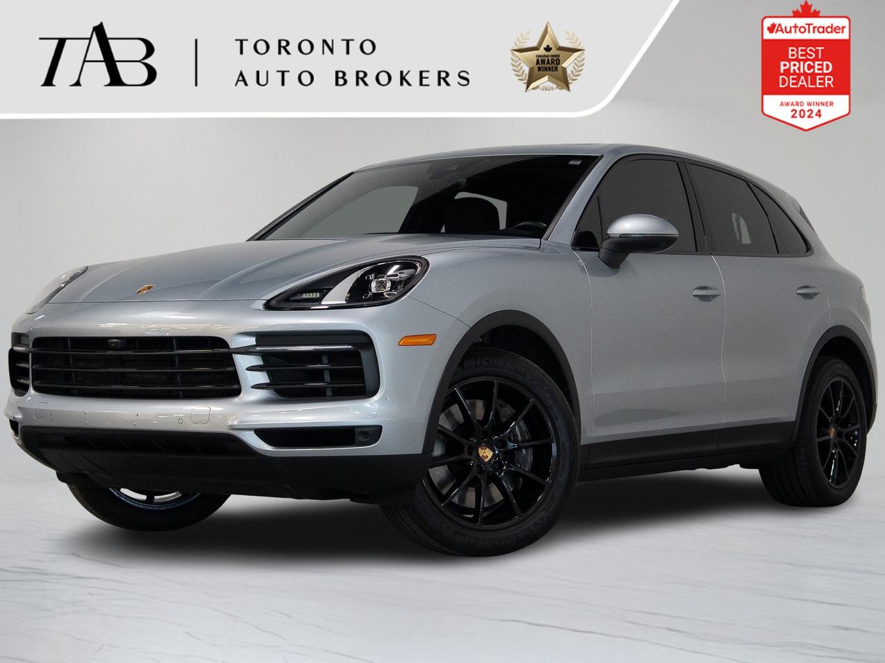 TThis 2021 Porsche Cayenne is a local Ontario vehicle that combines Porsches legendary driving dynamics with the comfort, practicality, and luxury of a premium SUV. Finished with the highly sought-after Premium Plus Package, this Cayenne offers an exceptional balance of performance, technology, and everyday usability. With its panoramic roof, Bose surround sound system, and stylish 20-inch wheels, this SUV delivers a refined driving experience that is unmistakably Porsche.

Key Features:

3.0L Turbocharged V6 Engine
8-Speed Tiptronic S Automatic Transmission
All-Wheel Drive
Premium Plus Package
Panoramic Glass Roof
20-Inch Alloy Wheels
Bose Surround Sound System
Porsche Communication Management (PCM)
Navigation System
Apple CarPlay Compatibility
Ventilated Front Seats

NOW OFFERING 3 MONTH DEFERRED FINANCING PAYMENTS ON APPROVED CREDIT. 

WE OFFER THE BEST FINANCE RATES, AND DONT CHARGE ANY FINANCING FEE

Looking for a top-rated pre-owned luxury car dealership in the GTA? Look no further than Toronto Auto Brokers (TAB)! Were proud to have won multiple awards, including the 2024 AutoTrader Best Priced Dealer, the 2026 Best in Business award, the 2025 CarGurus Award, the 2026 Top Choice Award, the 2026 Dealer Rater Consumer Satisfaction Award, the 2026 Canadian Choice Award, the 2026 Three Best Rated Dealer Award, and many more!

With 30 years of experience serving the Greater Toronto Area, TAB is a respected and trusted name in the pre-owned luxury car industry. Our 30,000 sq.Ft indoor showroom is home to a wide range of luxury vehicles from top brands like BMW, Mercedes-Benz, Audi, Porsche, Land Rover, Jaguar, Aston Martin, Bentley, Maserati, and more. And we dont just serve the GTA, were proud to offer our services to all cities in Canada, including Vancouver, Montreal, Calgary, Edmonton, Winnipeg, Saskatchewan, Halifax, and more.

At TAB, were committed to providing a no-pressure environment and honest work ethics. As a family-owned and operated business, we treat every customer like family and ensure that every interaction is a positive one. Come experience the TAB Lifestyle at its truest form, luxury car buying has never been more enjoyable and exciting!

We offer a variety of services to make your purchase experience as easy and stress-free as possible. From competitive and simple financing and leasing options to extended warranties, aftermarket services, and full history reports on every vehicle, we have everything you need to make an informed decision. We welcome every trade, even if youre just looking to sell your car without buying, and when it comes to financing or leasing, we offer same day approvals, with access to over 50 lenders, including all of the banks in Canada. Feel free to check out your own Equifax credit score without affecting your credit score, simply click on the Equifax tab above and see if you qualify.


Call us today or visit our website to learn more about our inventory and services. And remember, all prices exclude applicable taxes and licensing, and vehicles can be certified at an additional cost of $999.