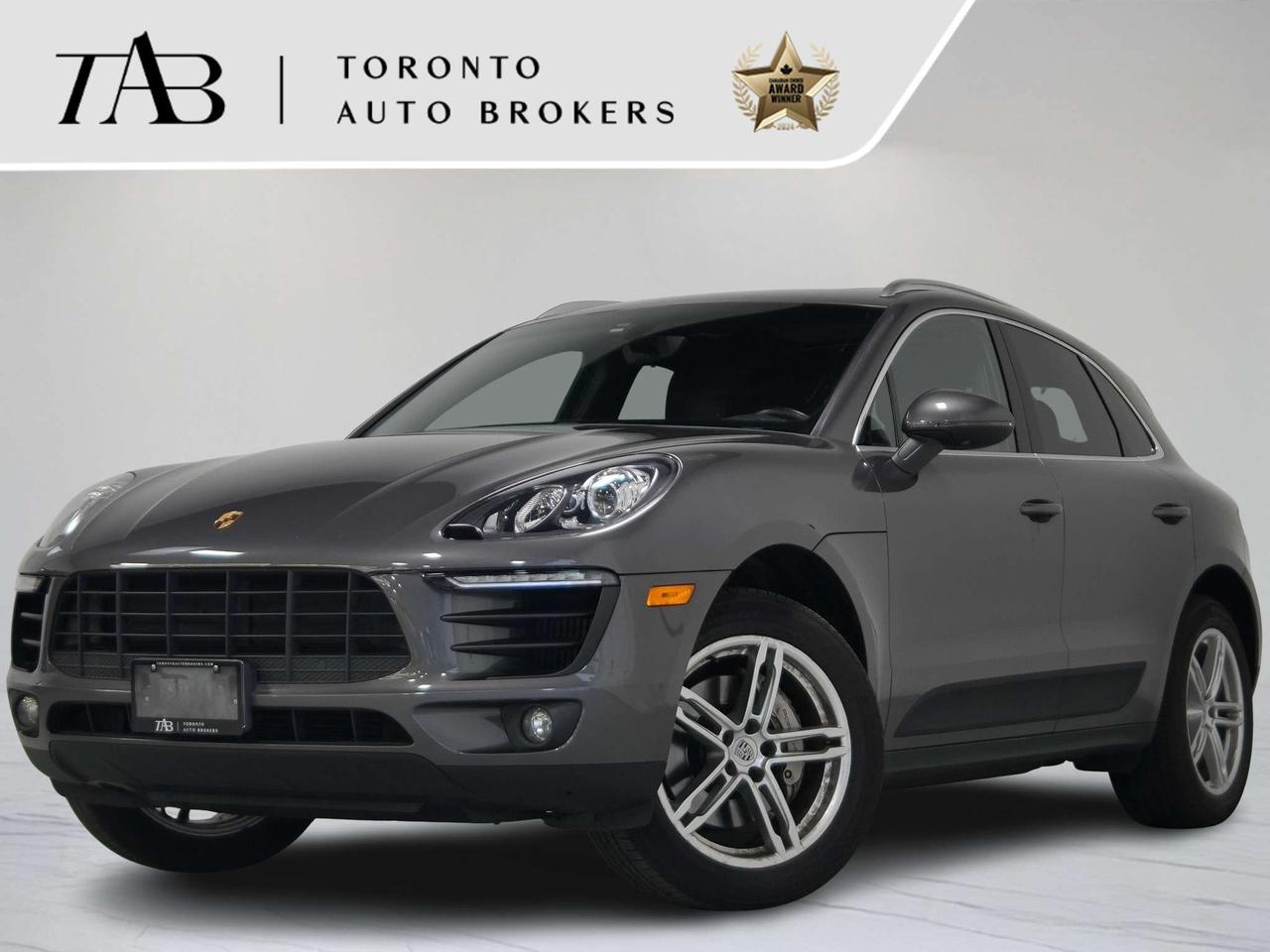 This 2015 Porsche Macan S is a local Ontario vehicle that blends Porsche performance DNA with everyday SUV practicality. Powered by a responsive twin-turbo V6 and paired with Porsches precision-tuned chassis, the Macan S delivers sharp handling, strong acceleration, and a driving experience that feels closer to a sports car than a compact SUV. Finished with a panoramic sunroof, it adds an open, airy feel to its refined and driver-focused interior, making it an ideal balance of performance, luxury, and usability. Key Features: 3.0L Twin-Turbocharged V6 Engine 7-Speed PDK Dual-Clutch Automatic Transmission Porsche Traction Management (AWD) Panoramic Sunroof Sport-Tuned Suspension Leather Upholstery Power Adjustable Front Seats Dual-Zone Automatic Climate Control Navigation System Bluetooth Connectivity Power Liftgate Alloy Wheels NOW OFFERING 3 MONTH DEFERRED FINANCING PAYMENTS ON APPROVED CREDIT.  WE OFFER THE BEST FINANCE RATES, AND DONT CHARGE ANY FINANCING FEE Looking for a top-rated pre-owned luxury car dealership in the GTA? Look no further than Toronto Auto Brokers (TAB)! Were proud to have won multiple awards, including the 2024 AutoTrader Best Priced Dealer, the 2026 Best in Business award, the 2025 CarGurus Award, the 2026 Top Choice Award, the 2026 Dealer Rater Consumer Satisfaction Award, the 2026 Canadian Choice Award, the 2026 Three Best Rated Dealer Award, and many more! With 30 years of experience serving the Greater Toronto Area, TAB is a respected and trusted name in the pre-owned luxury car industry. Our 30,000 sq.Ft indoor showroom is home to a wide range of luxury vehicles from top brands like BMW, Mercedes-Benz, Audi, Porsche, Land Rover, Jaguar, Aston Martin, Bentley, Maserati, and more. And we dont just serve the GTA, were proud to offer our services to all cities in Canada, including Vancouver, Montreal, Calgary, Edmonton, Winnipeg, Saskatchewan, Halifax, and more. At TAB, were committed to providing a no-pressure environment and honest work ethics. As a family-owned and operated business, we treat every customer like family and ensure that every interaction is a positive one. Come experience the TAB Lifestyle at its truest form, luxury car buying has never been more enjoyable and exciting! We offer a variety of services to make your purchase experience as easy and stress-free as possible. From competitive and simple financing and leasing options to extended warranties, aftermarket services, and full history reports on every vehicle, we have everything you need to make an informed decision. We welcome every trade, even if youre just looking to sell your car without buying, and when it comes to financing or leasing, we offer same day approvals, with access to over 50 lenders, including all of the banks in Canada. Feel free to check out your own Equifax credit score without affecting your credit score, simply click on the Equifax tab above and see if you qualify. Call us today or visit our website to learn more about our inventory and services. And remember, all prices exclude applicable taxes and licensing, and vehicles can be certified at an additional cost of $999.