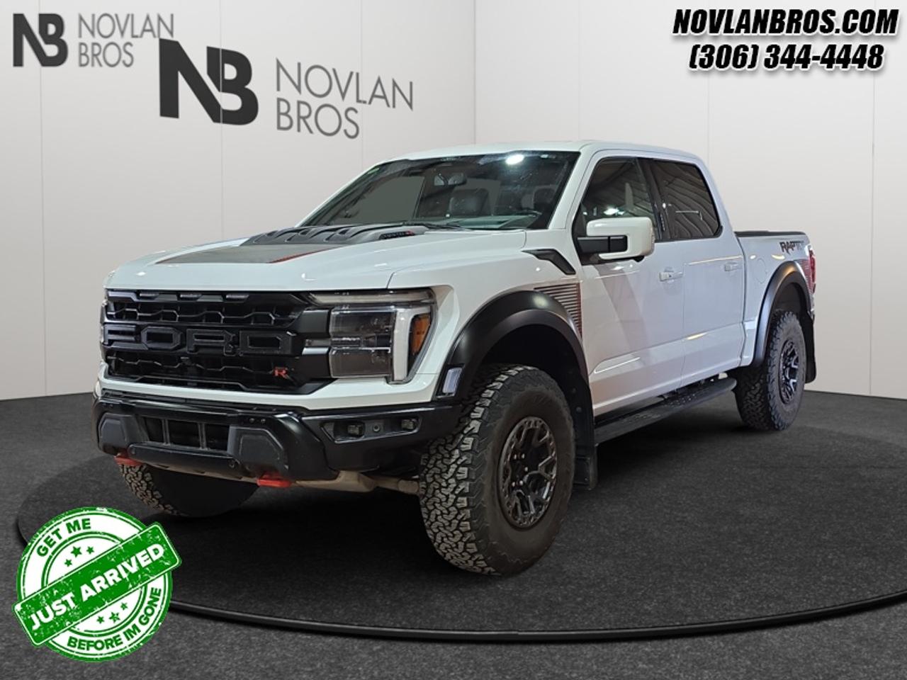 <b>Heated Seats, Navigation, Sunroof, Leather Interior, Remote Engine Start!</b><br> <br> Check out our great inventory of pre-owned vehicles at Novlan Brothers!<br> <br>The Ford F-150 is for those who think a day off is just an opportunity to get more done. This 2024 Ford F-150 is fresh on our lot in Paradise Hill.<br> <br>Just as you mould, strengthen and adapt to fit your lifestyle, the truck you own should do the same. The Ford F-150 puts productivity, practicality and reliability at the forefront, with a host of convenience and tech features as well as rock-solid build quality, ensuring that all of your day-to-day activities are a breeze. Theres one for the working warrior, the long hauler and the fanatic. No matter who you are and what you do with your truck, F-150 doesnt miss.<br> <br>This Crew Cab 4X4 pickup has 52,000 km. Its White in colour. It has a 10 Speed Automatic transmission and is powered by a 720HP 5.2L 8 Cylinder Engine. <br> <br> Our F-150s trim level is Raptor. This awesome Ford F-150 Raptor comes loaded with exclusive features such as a Baja ready suspension made by Fox Racing, unique leather seats that are heated and cooled, exclusive wide body fender flares, a proximity key with push button start, a limited slip differential and Ford Co-Pilot360 that features lane keep assist, blind spot detection, pre-collision assist, automatic emergency braking and rear parking sensors. Additional features include unique aluminum wheels, SYNC 4 with enhanced voice recognition featuring Apple CarPlay and Android Auto, FordPass Connect 4G LTE, power adjustable pedals, a powerful audio system with SiriusXM radio, cargo box lights, a smart device remote engine start, a leather steering wheel, trail management system, adaptive cruise control and some handy side steps to help when entering and exiting this incredible pickup truck! This vehicle has been upgraded with the following features: Heated Seats, Navigation, Sunroof, Leather Interior, Remote Engine Start, Rear View Camera, Reverse Sense System.<br> To view the original window sticker for this vehicle view this <a href=http://www.windowsticker.forddirect.com/windowsticker.pdf?vin=1FTFW1RJ2RFB84958 target=_blank>http://www.windowsticker.forddirect.com/windowsticker.pdf?vin=1FTFW1RJ2RFB84958</a>. <br/><br> <br>To apply right now for financing use this link: <a href=http://novlanbros.com/credit/ target=_blank>http://novlanbros.com/credit/</a><br> <br/><br>The Novlan family is owned and operated by a third generation and committed to the values inherent from our humble beginnings.<br> Come by and check out our fleet of 20+ used cars and trucks and 80+ new cars and trucks for sale in Paradise Hill.  o~o