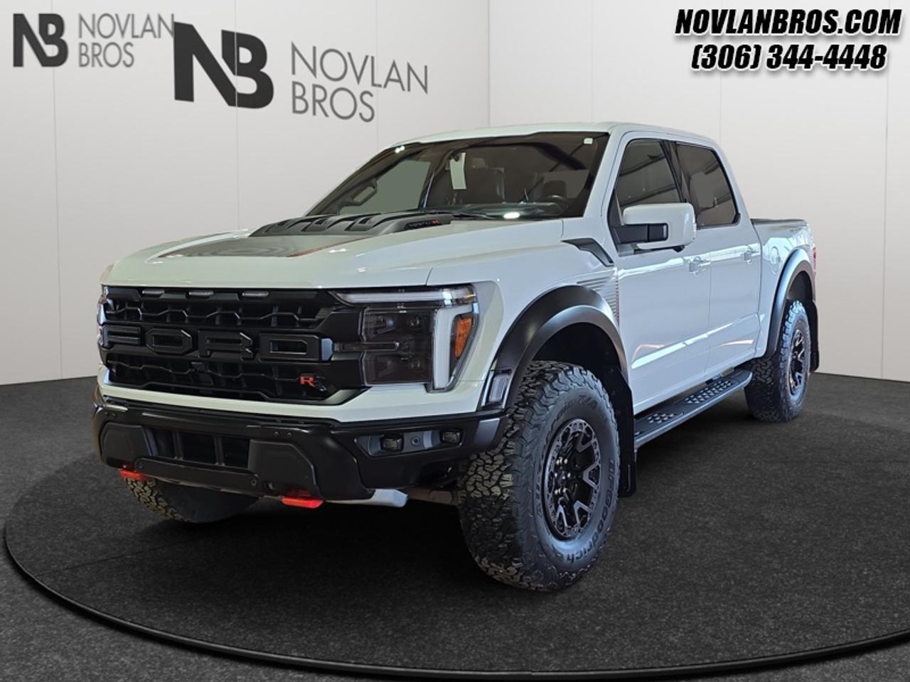 <b>Heated Seats, Navigation, Sunroof, Leather Interior, Remote Engine Start!</b><br> <br> Check out our great inventory of pre-owned vehicles at Novlan Brothers!<br> <br>Smart engineering, impressive tech, and rugged styling make the F-150 hard to pass up. This 2024 Ford F-150 is for sale today in Paradise Hill.<br> <br>Just as you mould, strengthen and adapt to fit your lifestyle, the truck you own should do the same. The Ford F-150 puts productivity, practicality and reliability at the forefront, with a host of convenience and tech features as well as rock-solid build quality, ensuring that all of your day-to-day activities are a breeze. Theres one for the working warrior, the long hauler and the fanatic. No matter who you are and what you do with your truck, F-150 doesnt miss.<br> <br>This Crew Cab 4X4 pickup has 51,138 km. Its White in colour. It has a 10 Speed Automatic transmission and is powered by a 720HP 5.2L 8 Cylinder Engine. <br> <br> Our F-150s trim level is Raptor. This awesome Ford F-150 Raptor comes loaded with exclusive features such as a Baja ready suspension made by Fox Racing, unique leather seats that are heated and cooled, exclusive wide body fender flares, a proximity key with push button start, a limited slip differential and Ford Co-Pilot360 that features lane keep assist, blind spot detection, pre-collision assist, automatic emergency braking and rear parking sensors. Additional features include unique aluminum wheels, SYNC 4 with enhanced voice recognition featuring Apple CarPlay and Android Auto, FordPass Connect 4G LTE, power adjustable pedals, a powerful audio system with SiriusXM radio, cargo box lights, a smart device remote engine start, a leather steering wheel, trail management system, adaptive cruise control and some handy side steps to help when entering and exiting this incredible pickup truck! This vehicle has been upgraded with the following features: Heated Seats, Navigation, Sunroof, Leather Interior, Remote Engine Start, Rear View Camera, Reverse Sense System.<br> To view the original window sticker for this vehicle view this <a href=http://www.windowsticker.forddirect.com/windowsticker.pdf?vin=1FTFW1RJ2RFB84958 target=_blank>http://www.windowsticker.forddirect.com/windowsticker.pdf?vin=1FTFW1RJ2RFB84958</a>. <br/><br> <br>To apply right now for financing use this link: <a href=http://novlanbros.com/credit/ target=_blank>http://novlanbros.com/credit/</a><br> <br/><br>The Novlan family is owned and operated by a third generation and committed to the values inherent from our humble beginnings. o~o