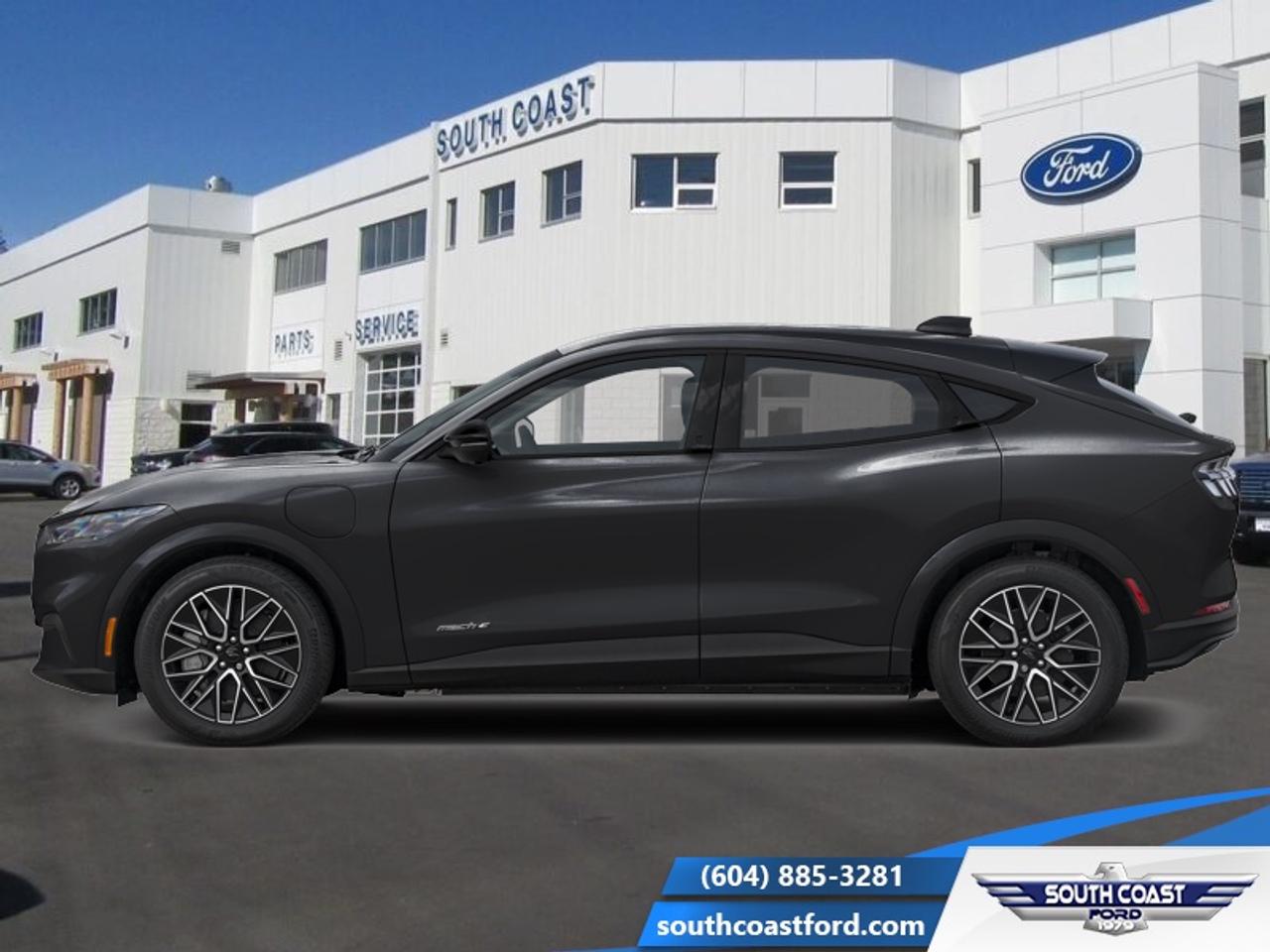 <b>Perforated Activex Seats!</b><br> <br> The 2026 Ford Mustang Mach-E adapts seamlessly from city commutes to open-road adventures thanks to its agile build and forward-thinking design.<br> <br>From the outside, the 2026 Mustang Mach-E presents a sleek yet muscular SUV silhouette, refined lighting accents and a strong stance that communicates modern performance. Inside, the cabin features premium materials, intuitive technology and seating designed for both driver and passengers that support everyday use and long journeys alike. With its electric architecture, intelligent features and Fords commitment to innovation, the Mustang Mach-E offers a smart and exciting choice in the evolving electric SUV landscape.<br> <br>This Shadow Black SUV has an Automatic transmission. <br> <br> Our Mustang Mach-Es trim level is Premium AWD. The cabin features heated and ventilated ActiveX bucket seats, a heated leatherette steering wheel, and intuitive dual-zone climate control, creating a comfortable, upscale driving environment. The expansive 15.5-inch SYNC 4A touchscreen with connected navigation, wireless Apple CarPlay and Android Auto, and personalized voice control keeps every journey seamlessly connected. A premium B&O Sound System with 10 speakers immerses you in rich audio, while driver aids like BLIS Blind Spot Monitoring, Reverse Brake Assist, and Adaptive Cruise Control with Stop-and-Go enhance confidence on every drive. Outside, its bold 19-inch bright machined wheels, LED lighting, and aerodynamic profile perfectly complement its advanced electric all-wheel-drive capability. This vehicle has been upgraded with the following features: Perforated Activex Seats.<br><br> View the original window sticker for this vehicle with this url <b><a href=http://www.windowsticker.forddirect.com/windowsticker.pdf?vin=3FMTK3SU2TMA23530 target=_blank>http://www.windowsticker.forddirect.com/windowsticker.pdf?vin=3FMTK3SU2TMA23530</a></b>.<br> <br>To apply right now for financing use this link: <a href=https://www.southcoastford.com/financing/ target=_blank>https://www.southcoastford.com/financing/</a><br> <br/>Total rebate of $3000 is reflected in the price. 5.49% financing for 84 months. <br> Buy this vehicle now for the lowest bi-weekly payment of <b>$391.57</b> with $0 down for 84 months @ 5.49% APR O.A.C. ( taxes included, $695 Administration Fee included / Total Obligation of $64932 ). Incentives expire 2026-06-30. See dealer for details. <br><br>Call South Coast Ford Sales or come visit us in person. Were convenient to Sechelt, BC and located at 5606 Wharf Avenue. and look forward to helping you with your automotive needs. <br><br> Come by and check out our fleet of 20+ used cars and trucks and 100+ new cars and trucks for sale in Sechelt.  o~o